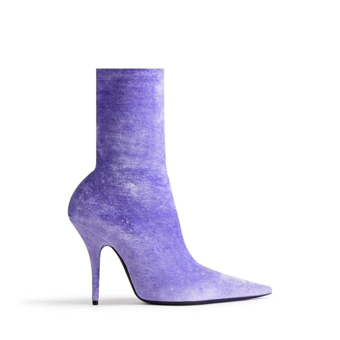 Balenciaga o1w1db10625 Knife 110mm Booties in Lilac Size US 6 / IT 36 - 1 Thumbnail
