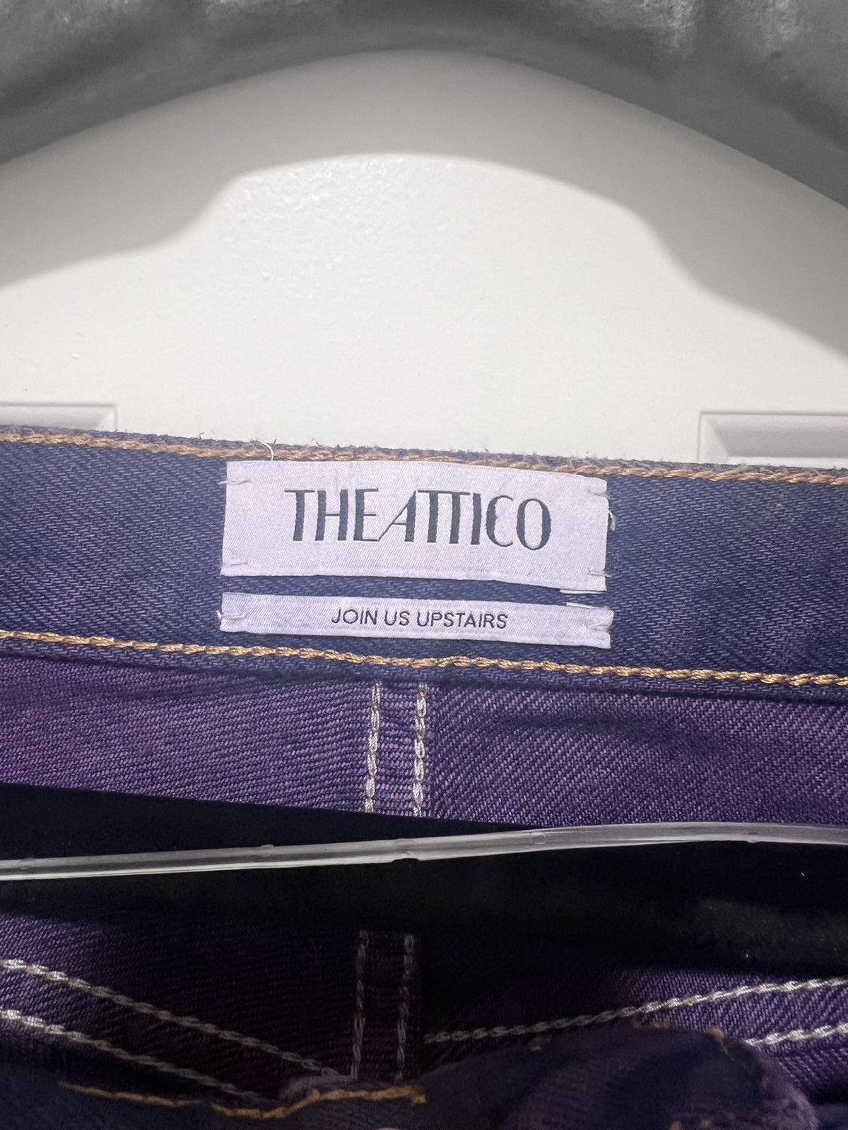 The Attico THE ATTICO Coated Straight Leg Jeans Size 29" - 7 Thumbnail