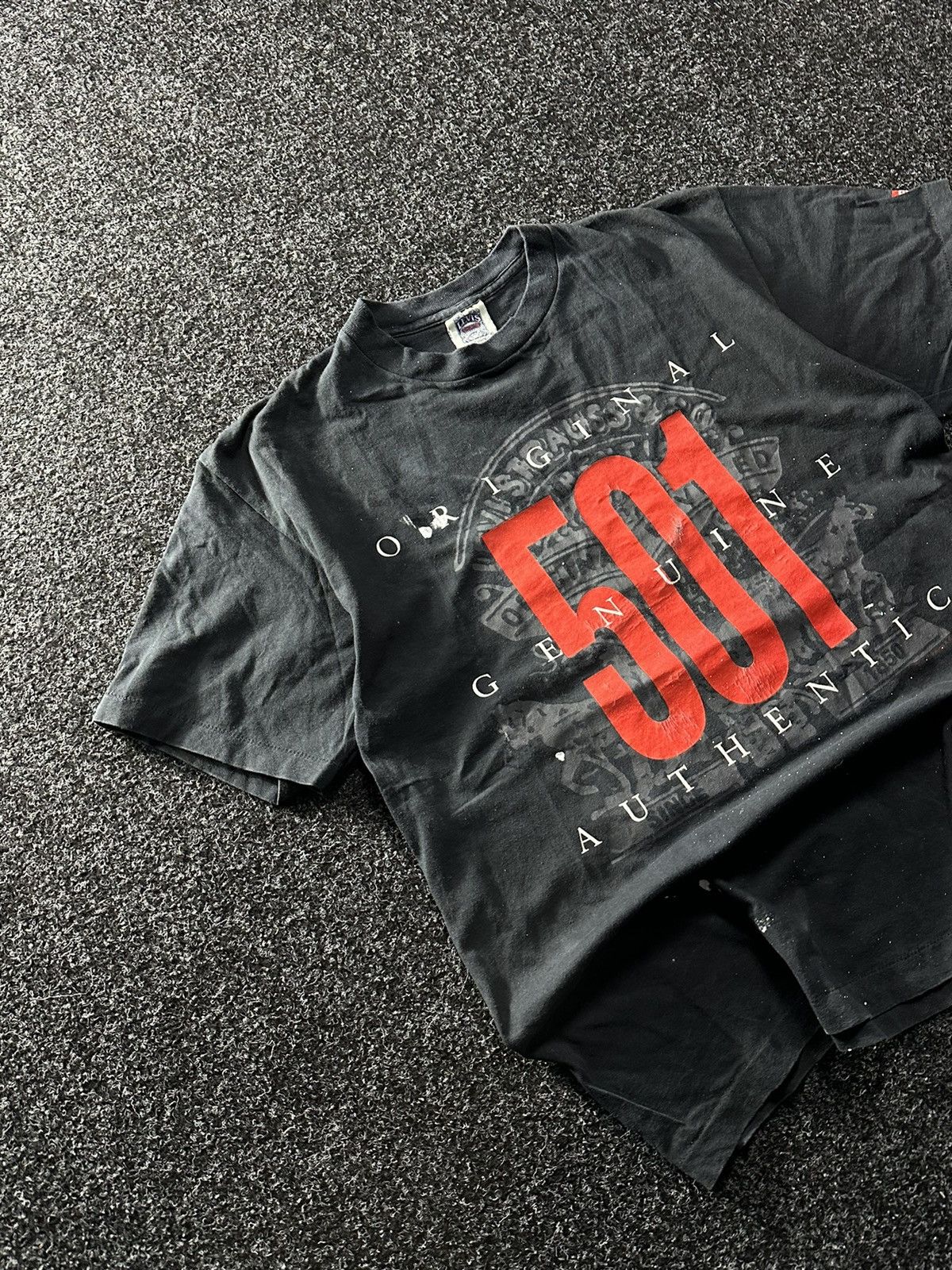 Levi's × Vintage 🚨VINTAGE LEVI’S 501 archive TEE BIG LOGO 90s painting distr Size US XL / EU 56 / 4 - 2 Thumbnail