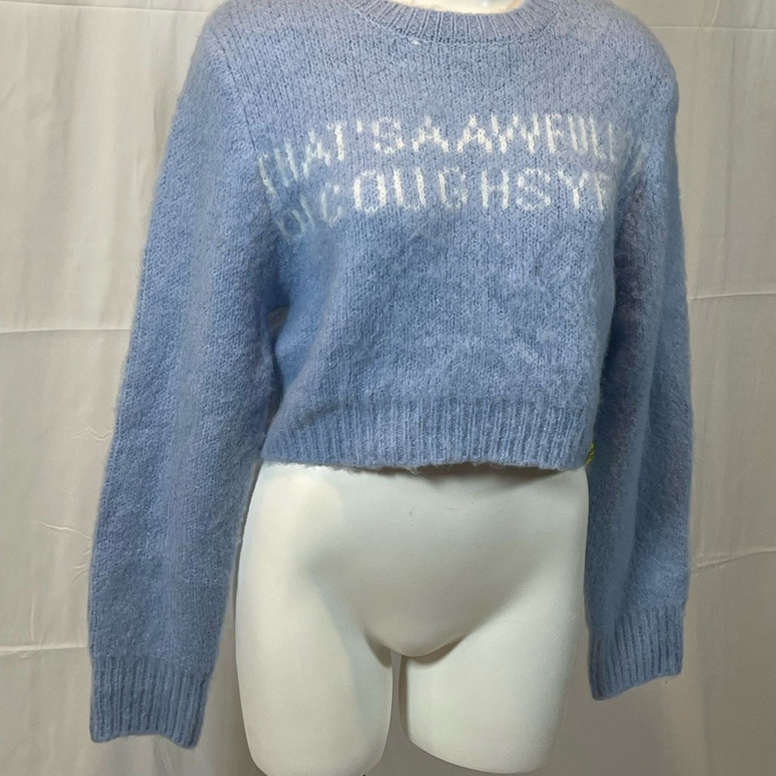 Awful Lot of Cough Syrup That’s A Awful Lot Of Cough Syrup Baby Blue Sweater Size L / US 10 / IT 46 - 7 Thumbnail