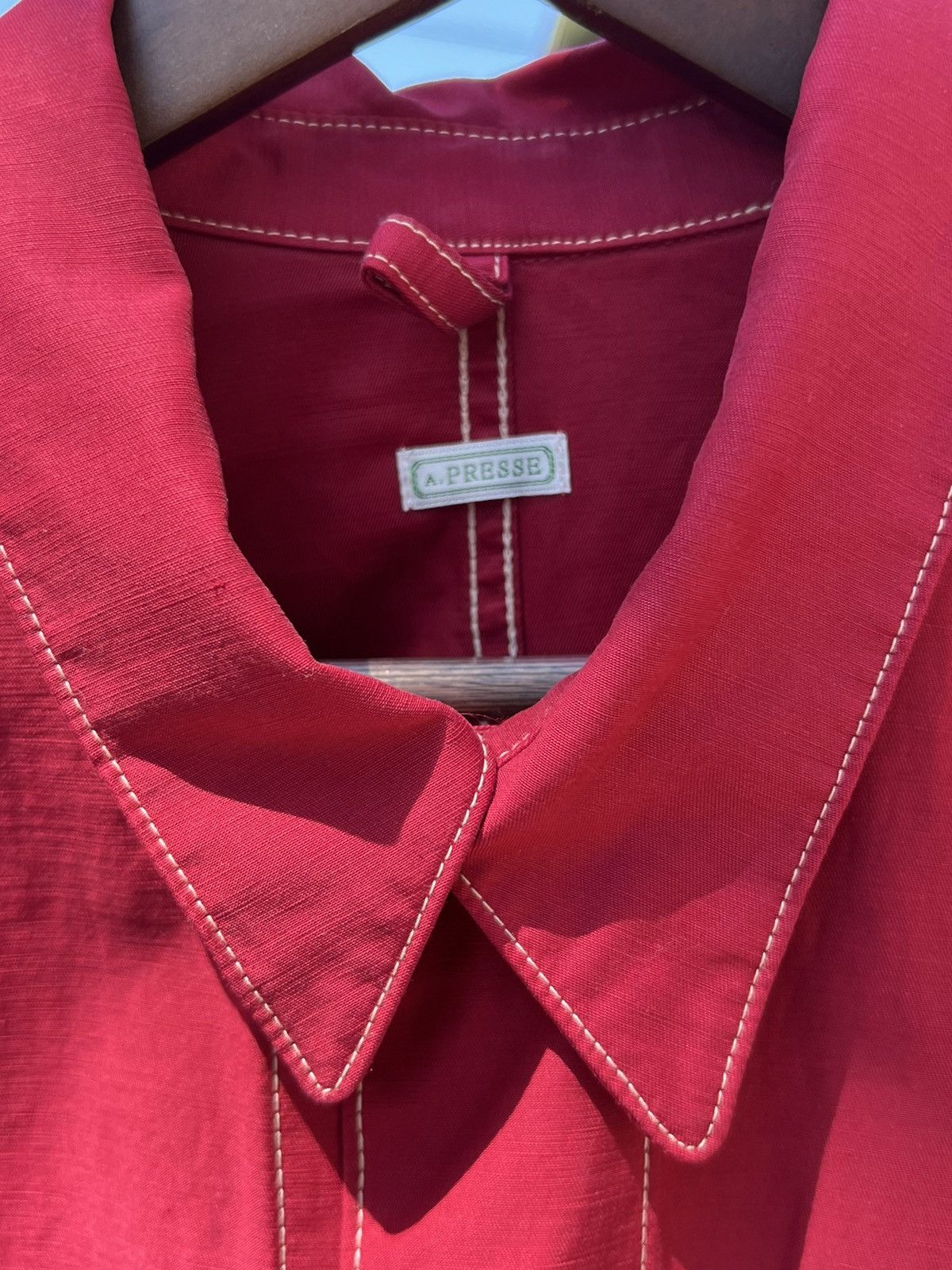 A.PRESSE Over Dyeing Coverall Jacket in Red | Grailed