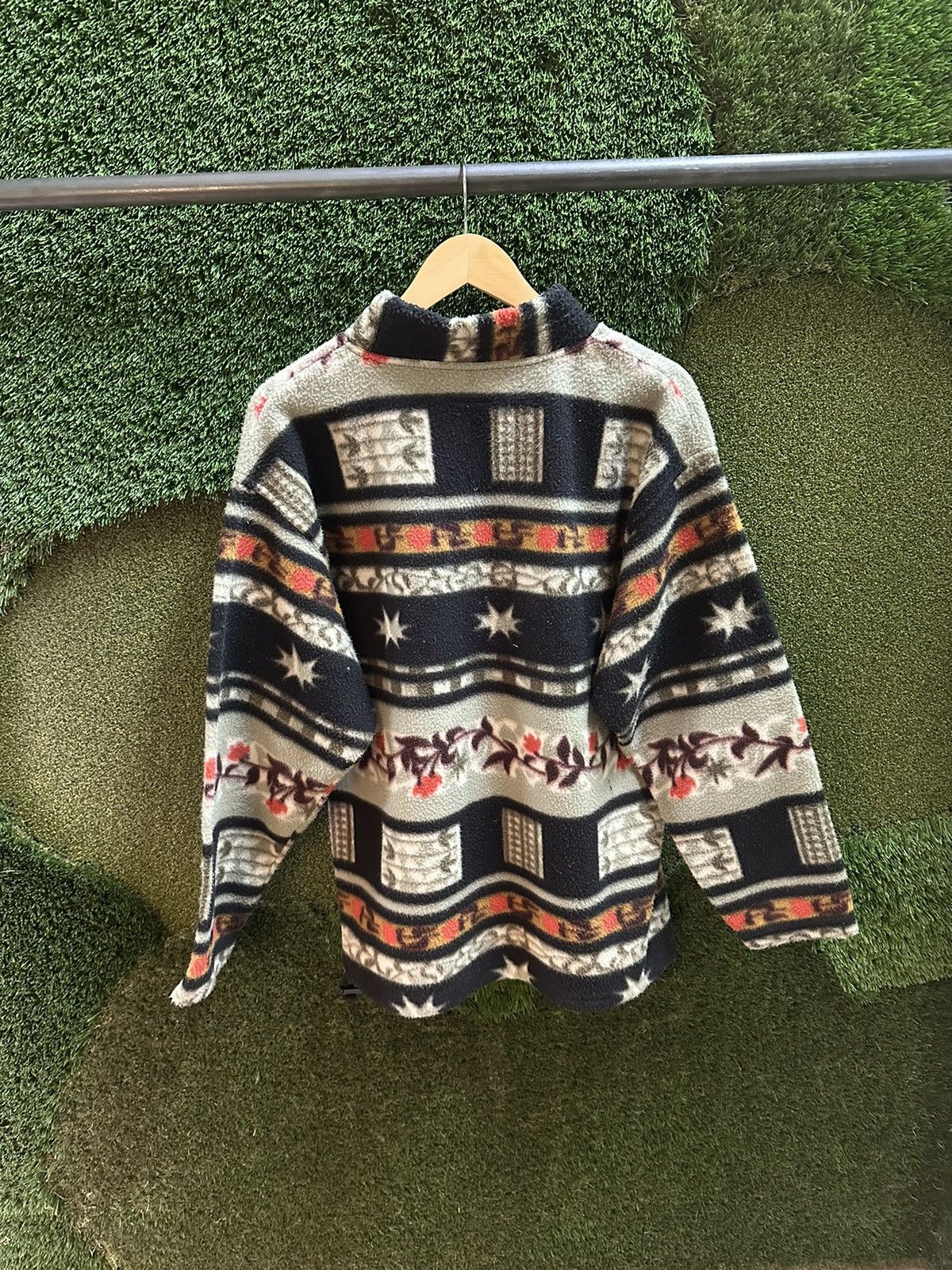 Vintage Vintage Fly Beans Sports Striped Pullover Fleece Large Size US L / EU 52-54 / 3 - 2 Thumbnail