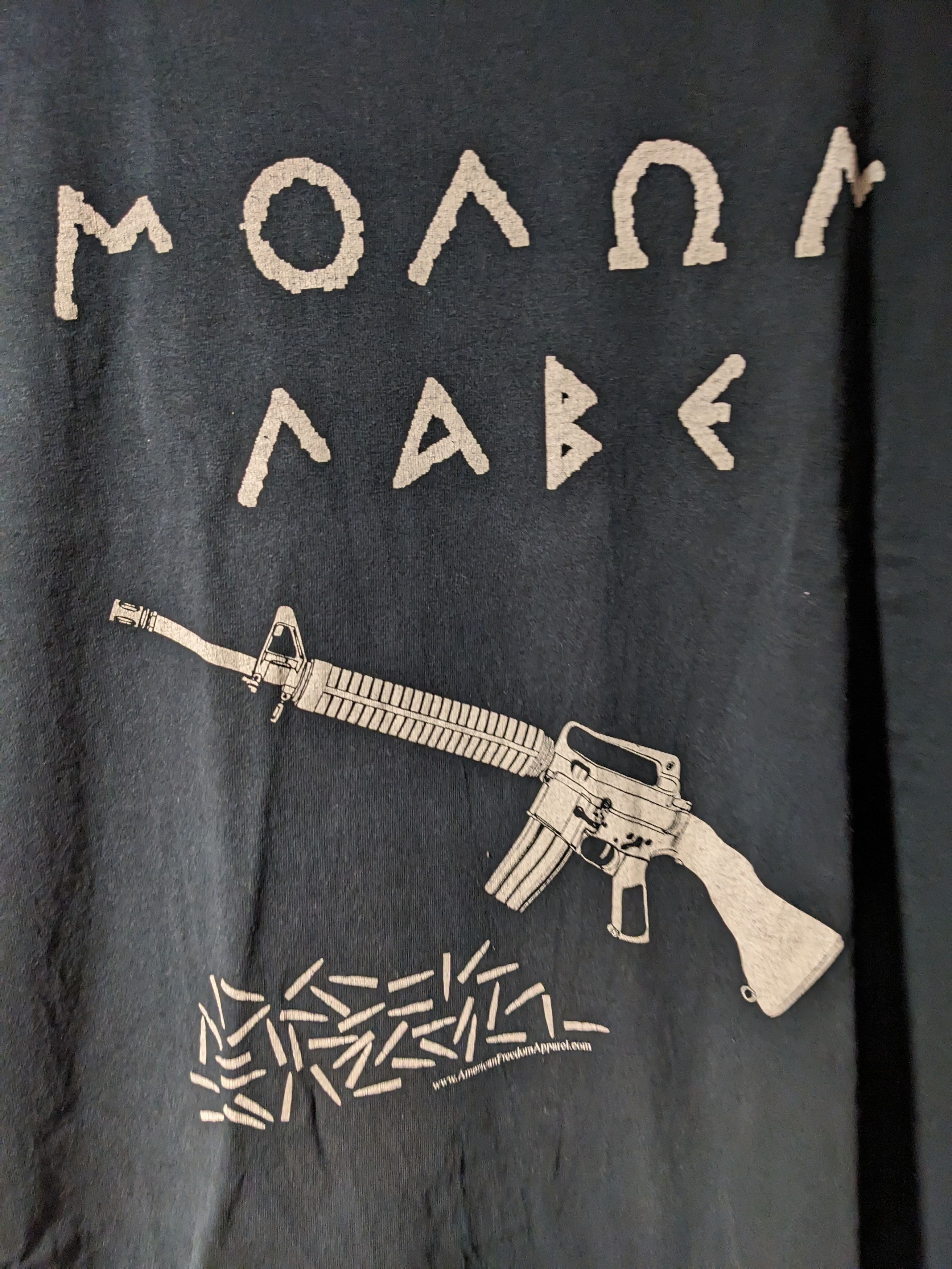 Arts & Science Vintage Y2K M16 M14 Ammo No Freeman Shall Ever T-Shirt Size US XL / EU 56 / 4 - 2 Thumbnail