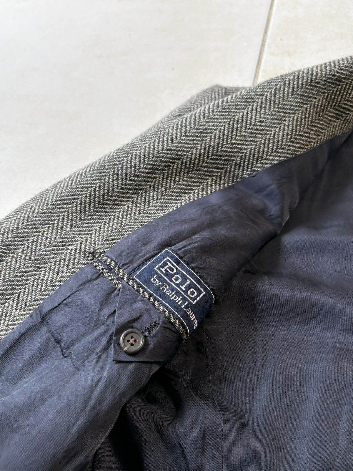 Polo Ralph Lauren Herringbone Tweed Blazer Ralph Lauren Men 42R Vintage USA Size 42R - 5 Thumbnail