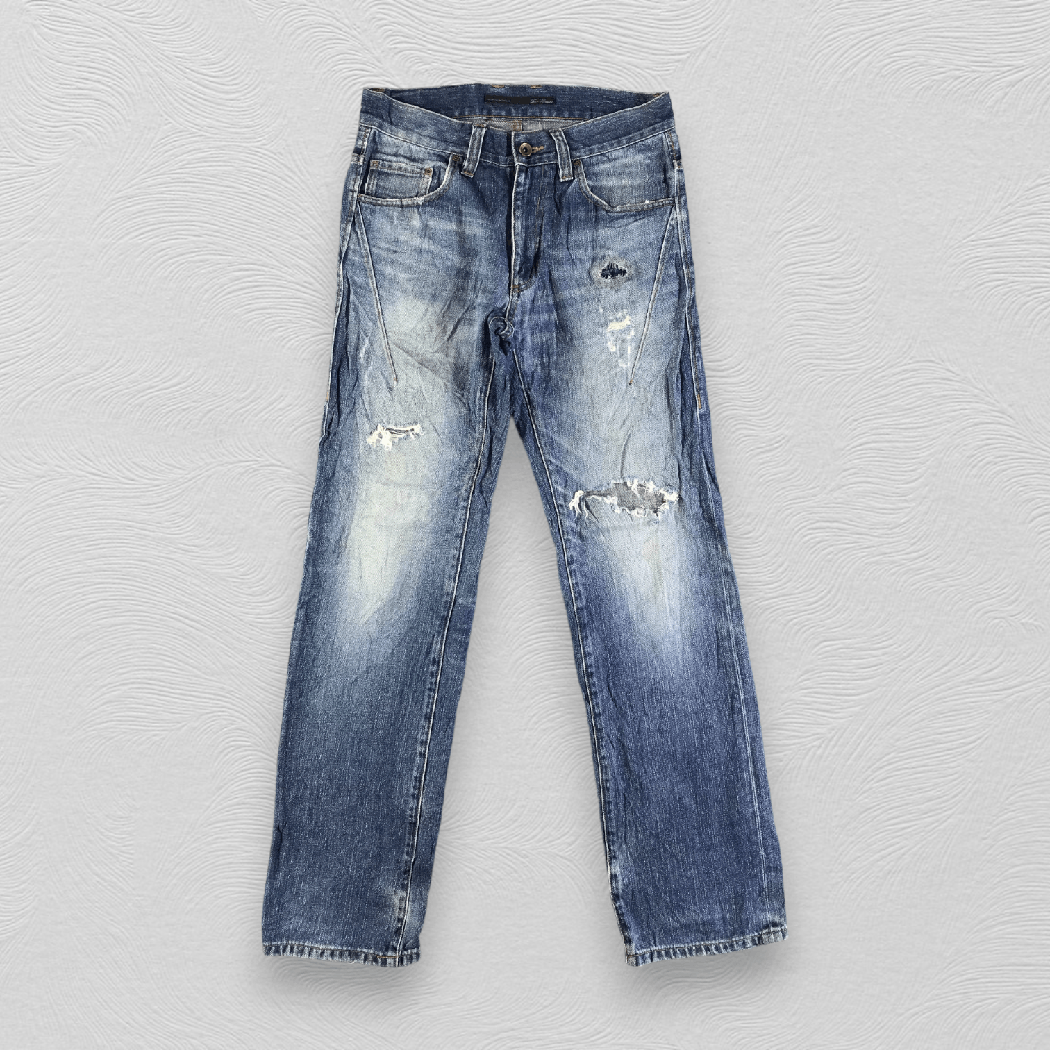 Tete Homme Tete Homme Jeans Distressed Denim KJ3027 Size US 30 / EU 46 - 1 Thumbnail