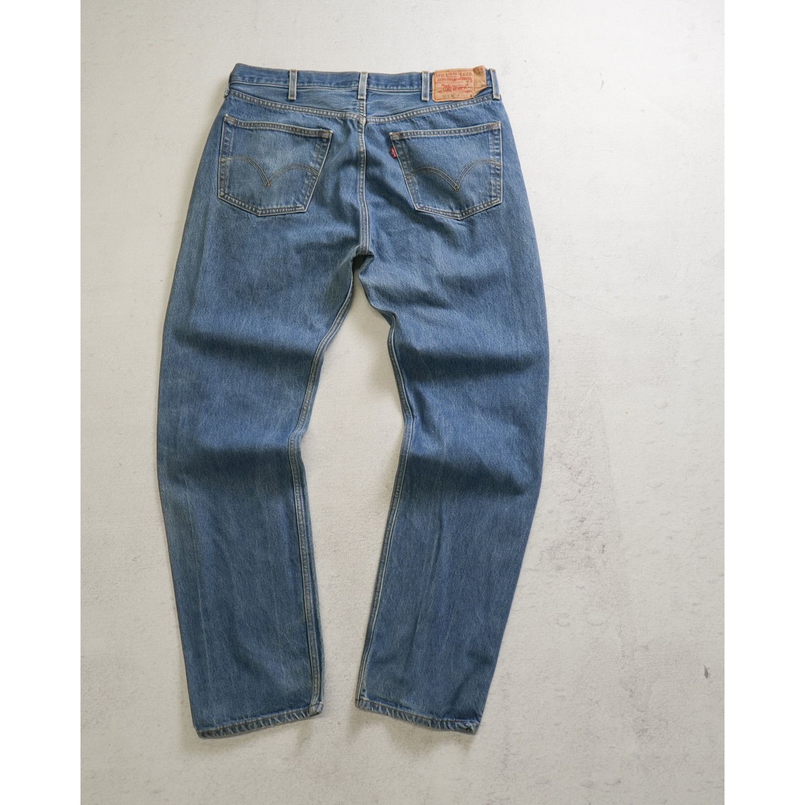 Levi's Vintage 90s Levis 501 Blue Straight Leg Mens Jeans - 38x33 Size US 38 / EU 54 - 2 Thumbnail