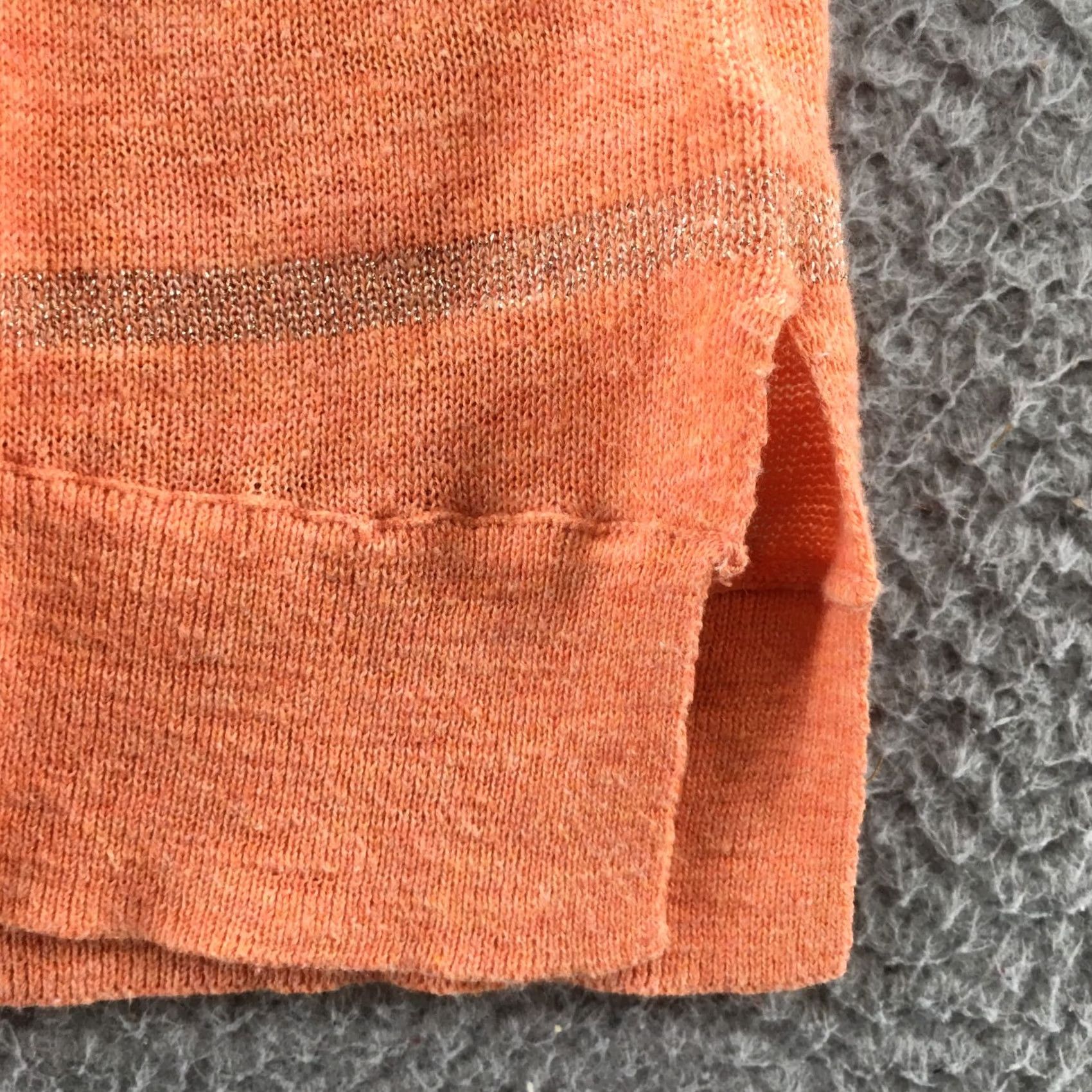 Banana Republic Banana Republic Sweater Womens S Orange Cotton Blend Knit Short Sleeve Crew Neck Pullover Classic Casual Womens Size S / US 4 / IT 40 - 7 Thumbnail