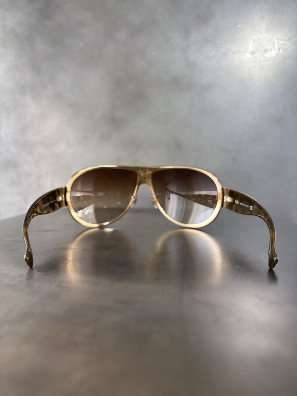 RayBan × Vintage 2000s Ray-Ban Aviators Vintage Shield Sunglass Y2K RB 001/13 Size ONE SIZE - 9 Thumbnail