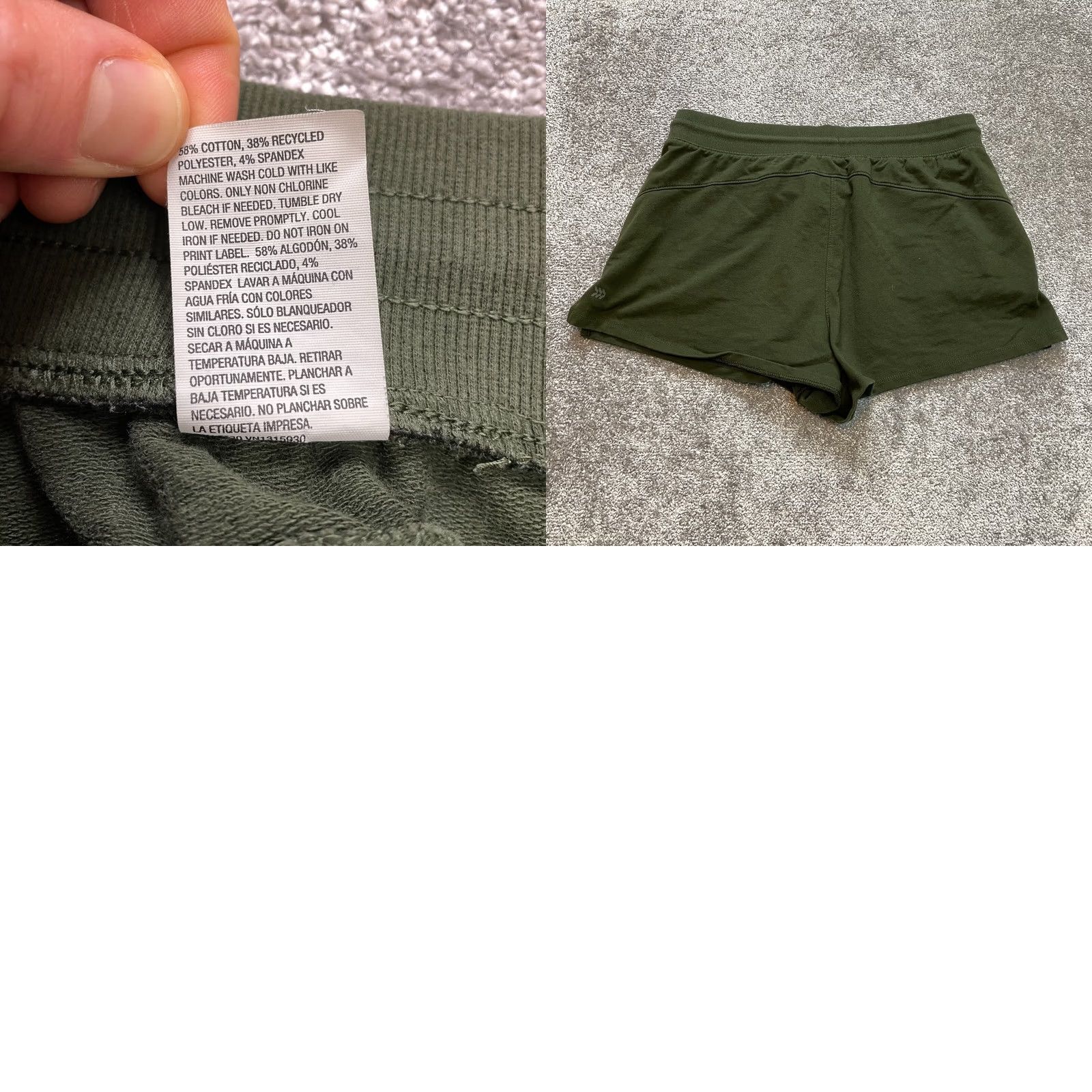 Vintage All in Motion Shorts womens XXL Green Soft Casual Drawstring Lounge 3" Sweat Size 25" / US 0 / IT 36 - 8 Thumbnail