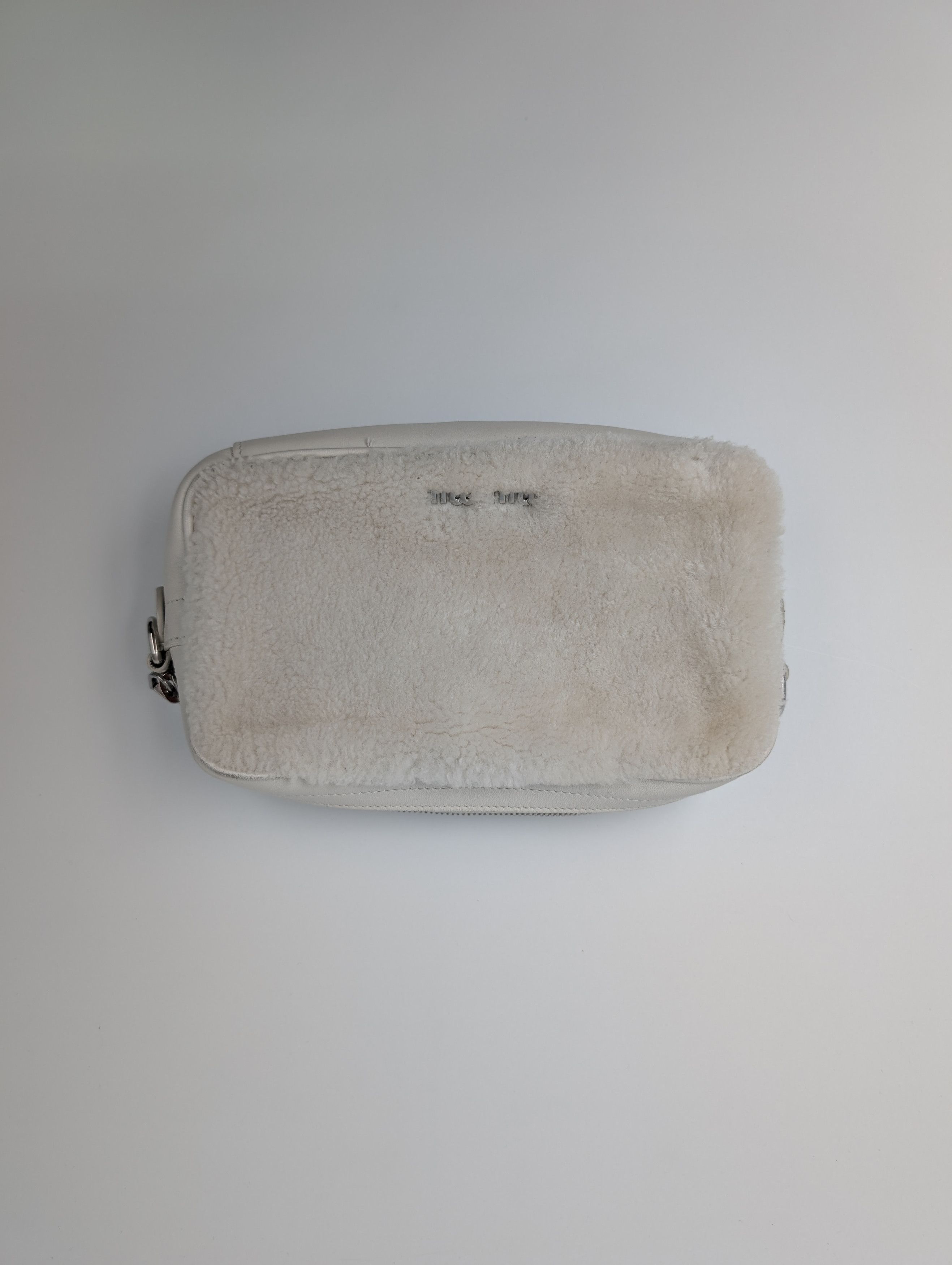 Miu Miu Leather Logo Crossbody Bag Sequin Embellished Shearling Size ONE SIZE - 2 Thumbnail