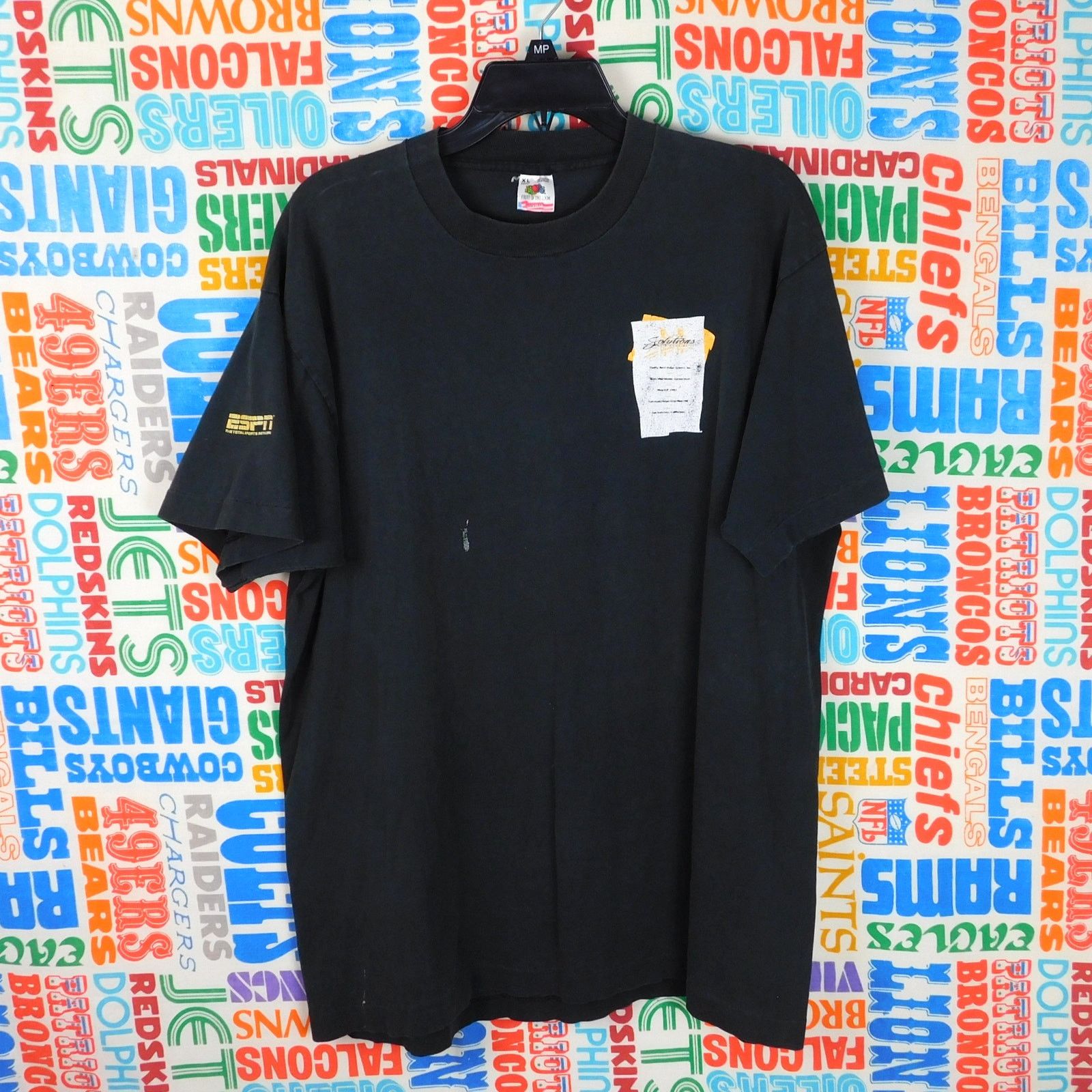 Fruit Of The Loom Vintage ESPN Business Times T Shirt Size XL 80s 90s Size US XL / EU 56 / 4 - 1 Thumbnail