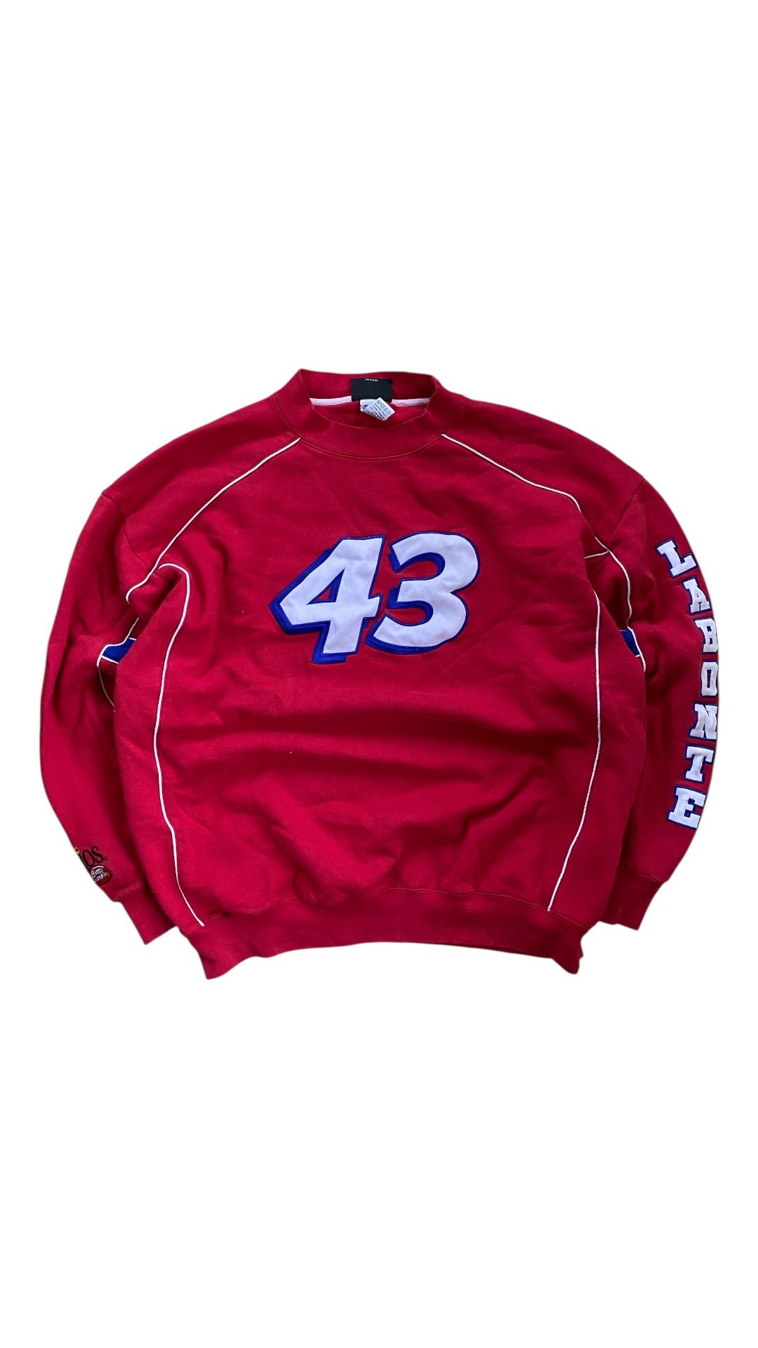 NASCAR × Vintage Vintage NASCAR Sweatshirt – Red – Size XL – #43 LABONTE Size US XL / EU 56 / 4 - 1 Thumbnail