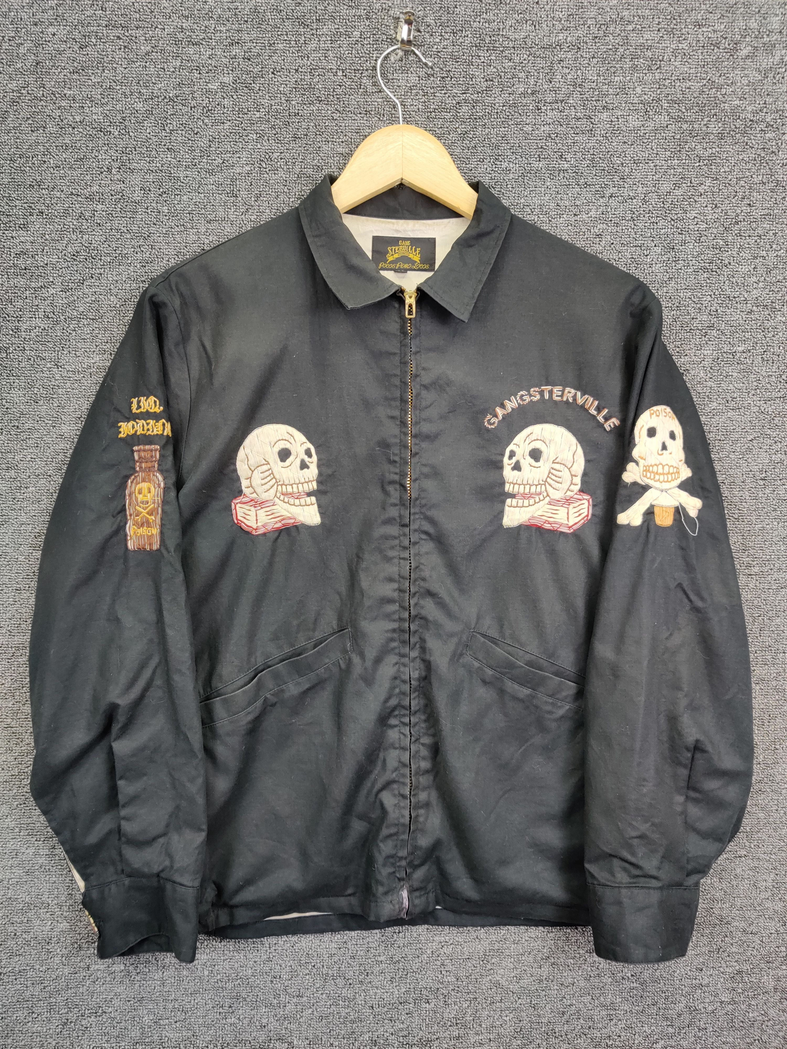 Vintage Vintage Gang Steruille Gangsterville Embroidery Skull Jacket Size US M / EU 48-50 / 2 - 1 Thumbnail