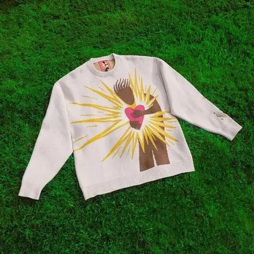 Japanese Brand Aesthetics Cartoon Anime Sweater O Neck Long Size US M / EU 48-50 / 2 - 1 Thumbnail