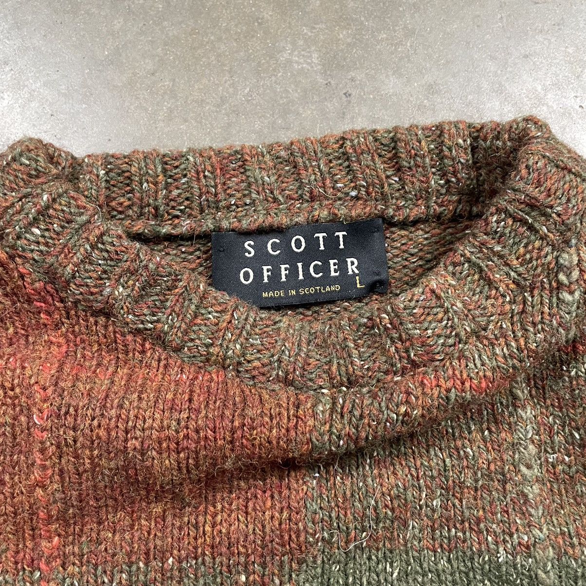 Vintage Vintage Plaid Silk Wool Sweater Grunge Brown Green Plaid Size US L / EU 52-54 / 3 - 6 Thumbnail