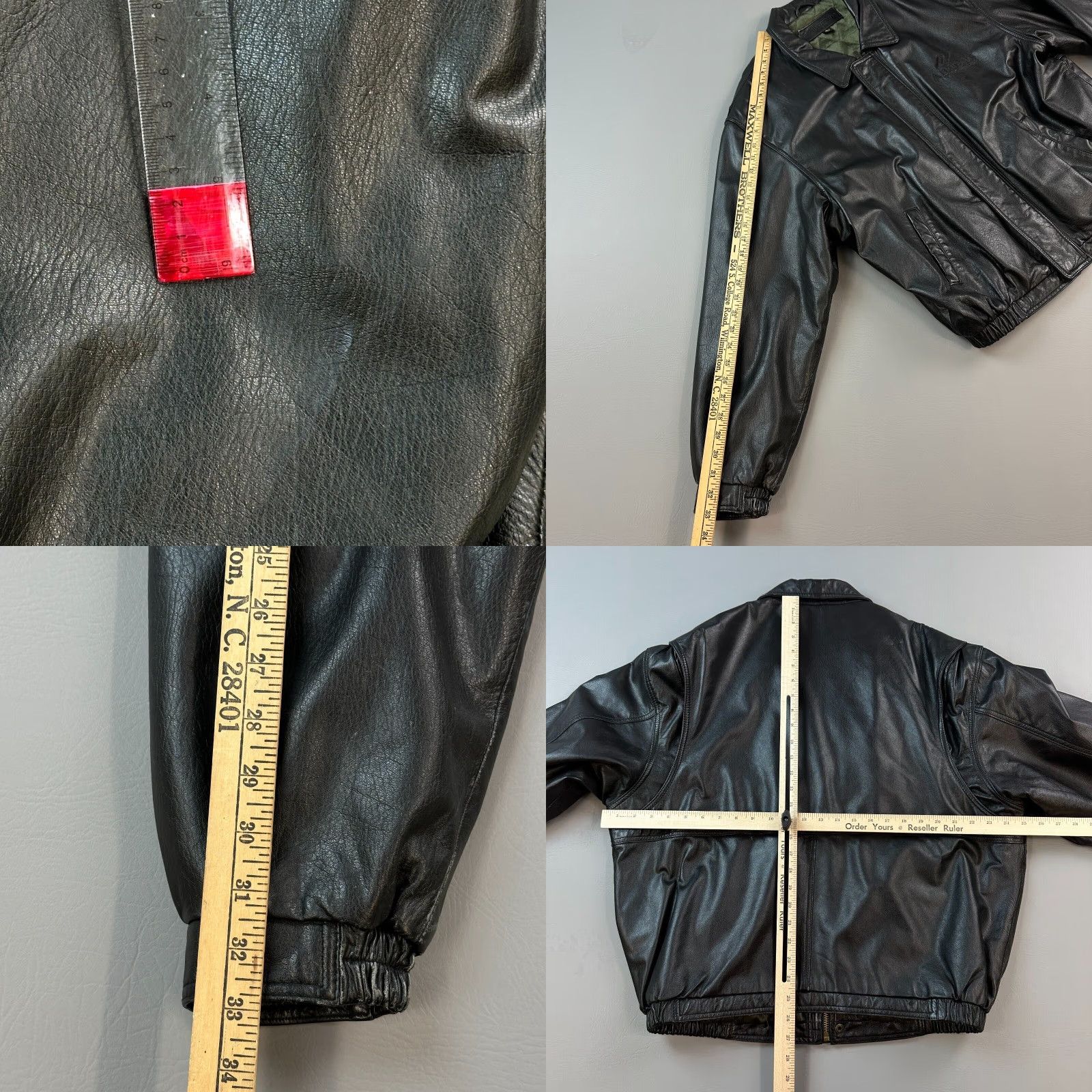 Port Authority VINTAGE Port Authority Jacket Mens L Black Leather Quilt Lined Bomber Size US L / EU 52-54 / 3 - 9 Thumbnail