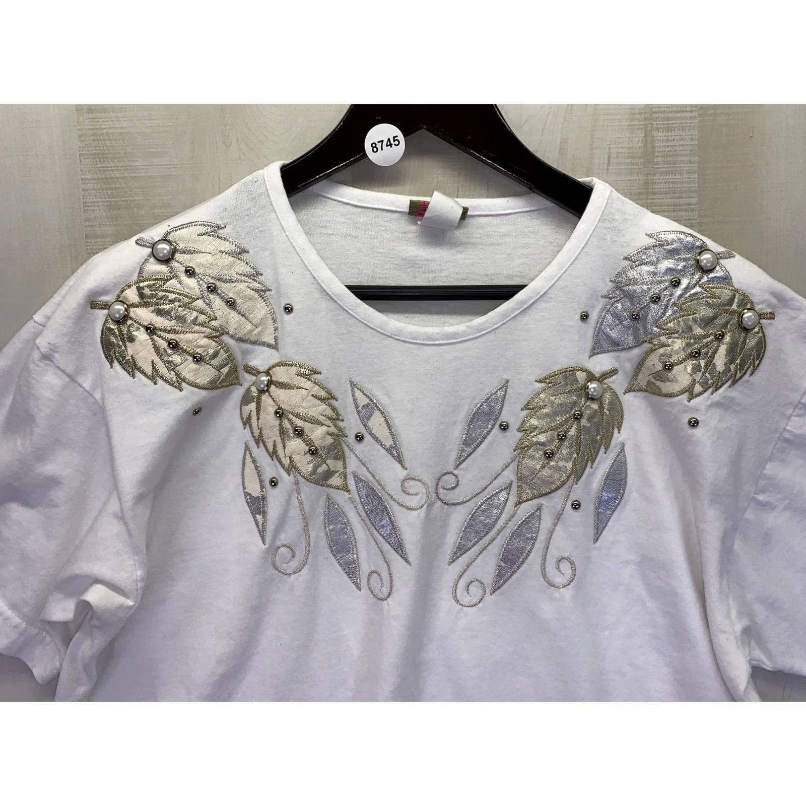 Vintage VINTAGE Cactus California T-Shirt Womens Distressed Leaf Embellished Large USA Made-8745 Size L / US 10 / IT 46 - 4 Thumbnail