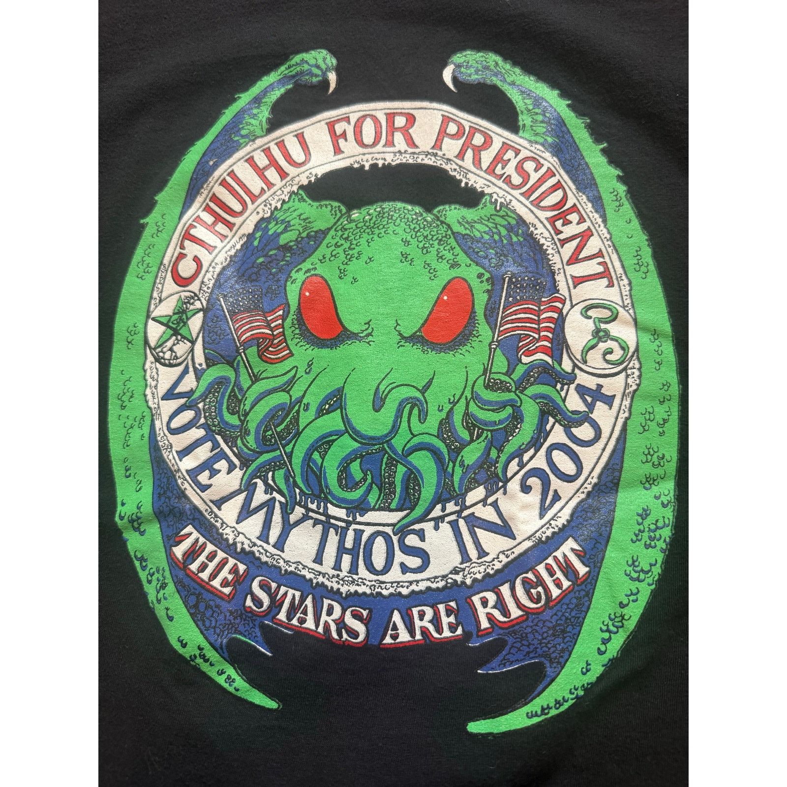Hanes 2004 Cthulhu For President Vote Mythos Size Large Size US L / EU 52-54 / 3 - 3 Thumbnail