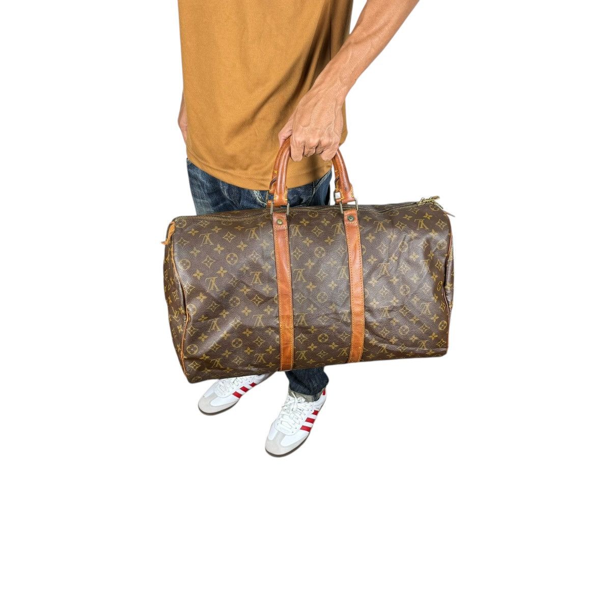 Louis Vuitton 🔥80s LOUIS VUITTON 1988 MONOGRAM KEEPAL 45 HANDBAG Size ONE SIZE - 3 Thumbnail