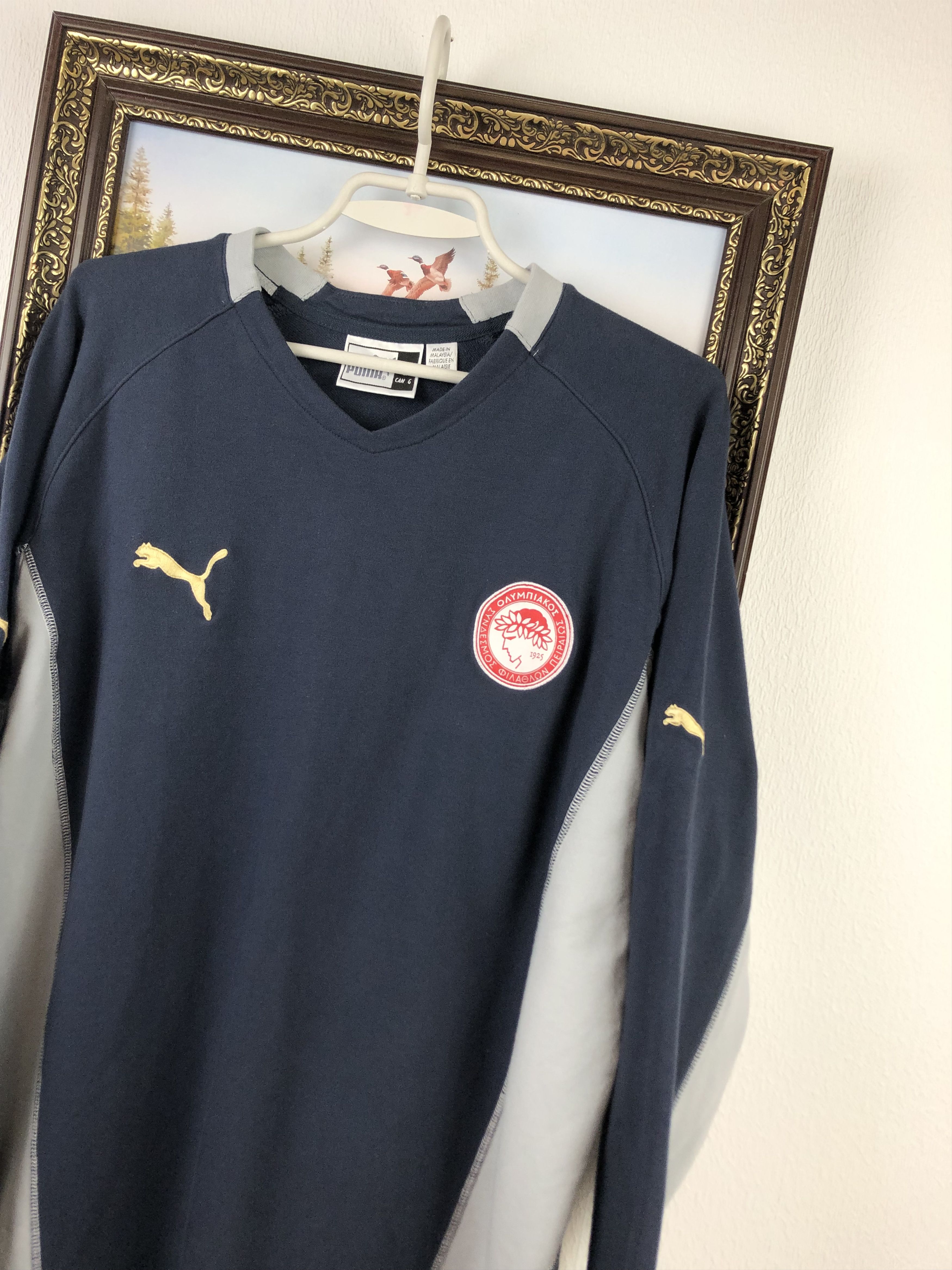 Vintage Vintage Olympiacos Olympiakos Football Sweatshirt Jacket Size US L / EU 52-54 / 3 - 4 Thumbnail