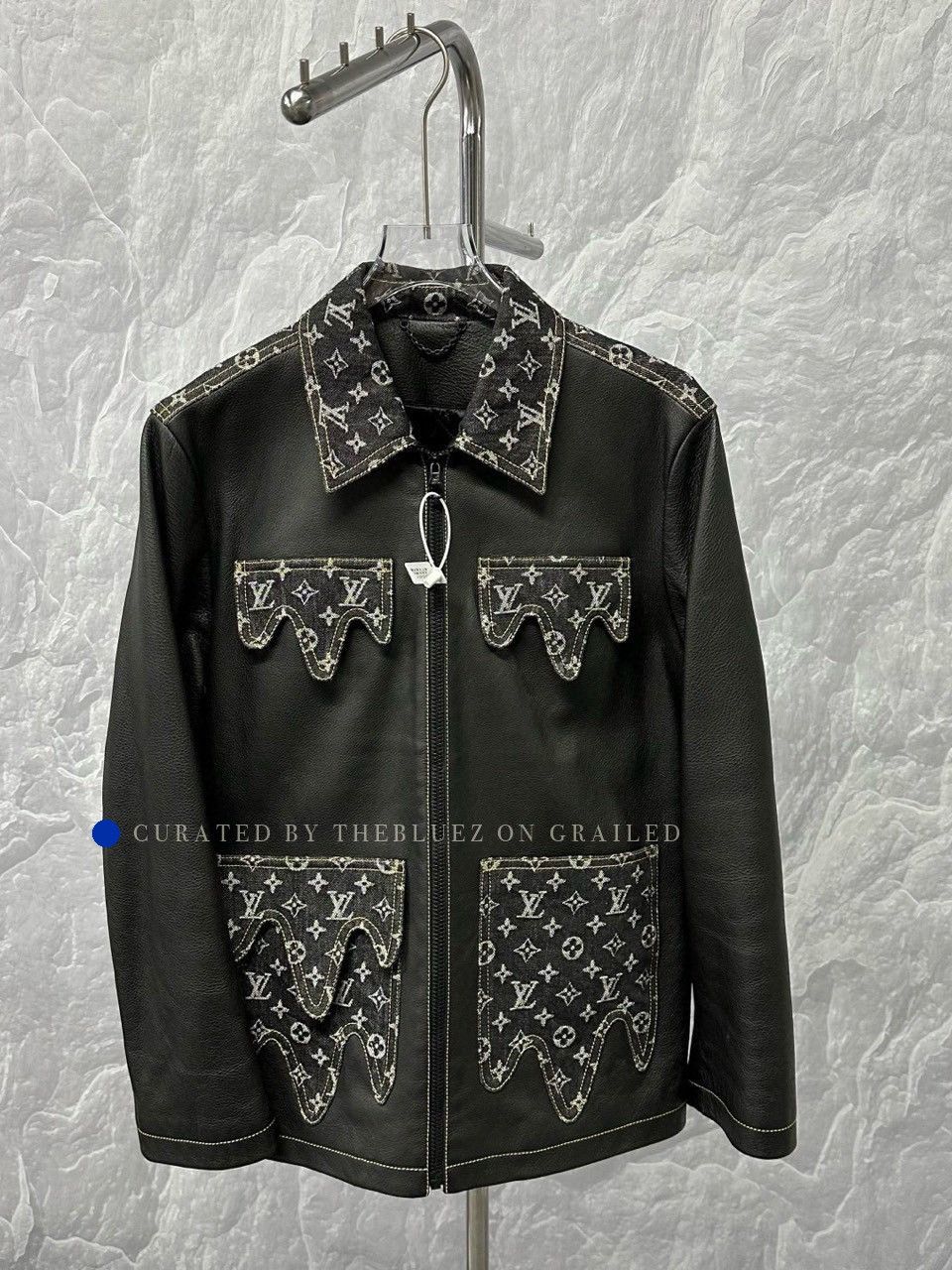 Louis Vuitton Monogram Leather Jacket in Black Size US S / EU 44-46 / 1 - 1 Thumbnail