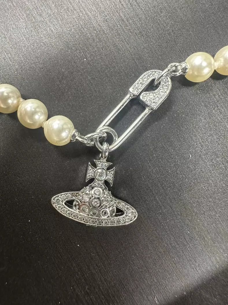 Vivienne Westwood Vivienne Westwood Saturn Pearl Necklace Size ONE SIZE - 2 Thumbnail