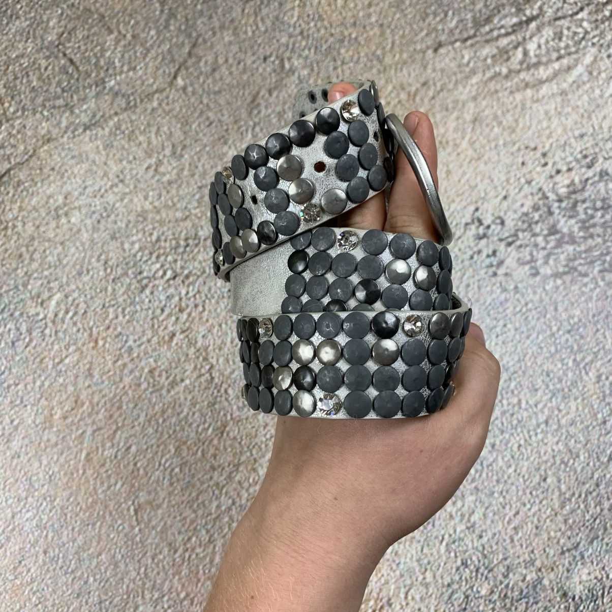 Other y2k Silver Metal button Belt Size ONE SIZE - 3 Thumbnail