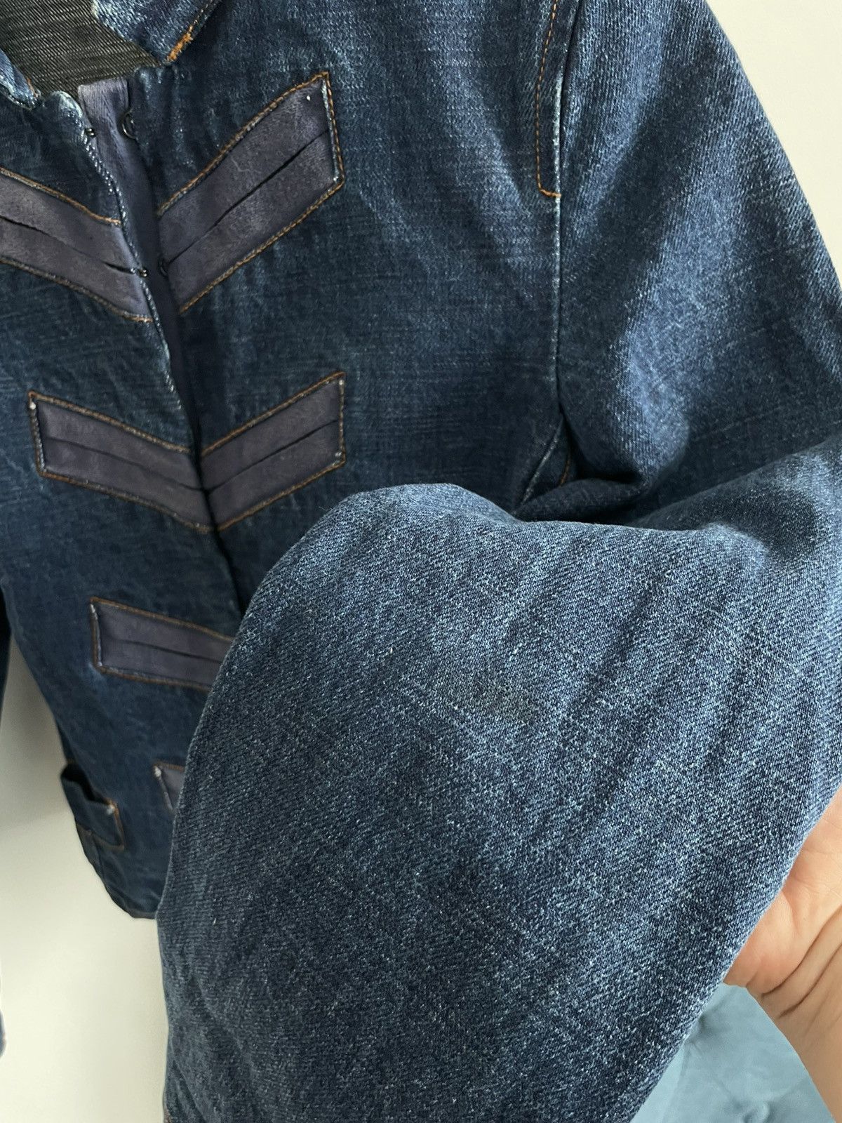 Japanese Brand Vintage Hussar Napoleon 90’s Denim Jacket Blue Japan RARE Size M / US 6-8 / IT 42-44 - 9 Thumbnail
