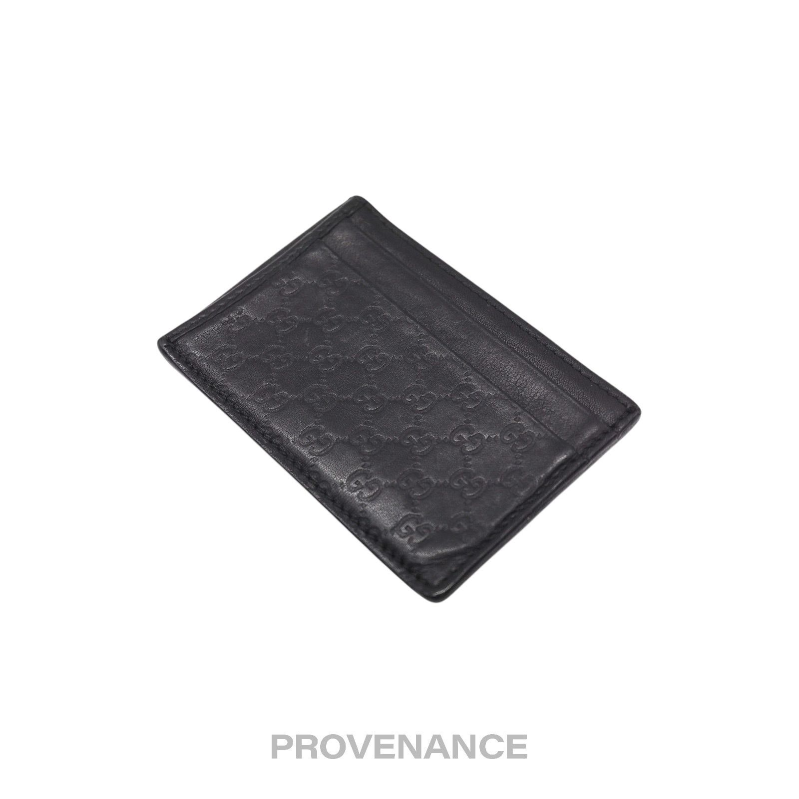 Gucci 🔴 Gucci Card Holder Wallet - Black MicroGuccissima Size ONE SIZE - 3 Thumbnail