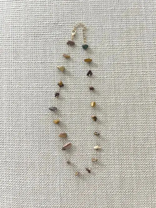 Vintage STEAL! 2000s Japan Embroidered Stones Necklace Size ONE SIZE - 2 Thumbnail