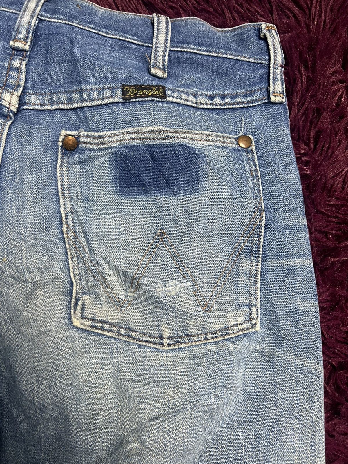 Wrangler Wrangler VTG70s Distressed Denim IFA Frisbee Promo Patch(47) Size US 29 - 11 Thumbnail