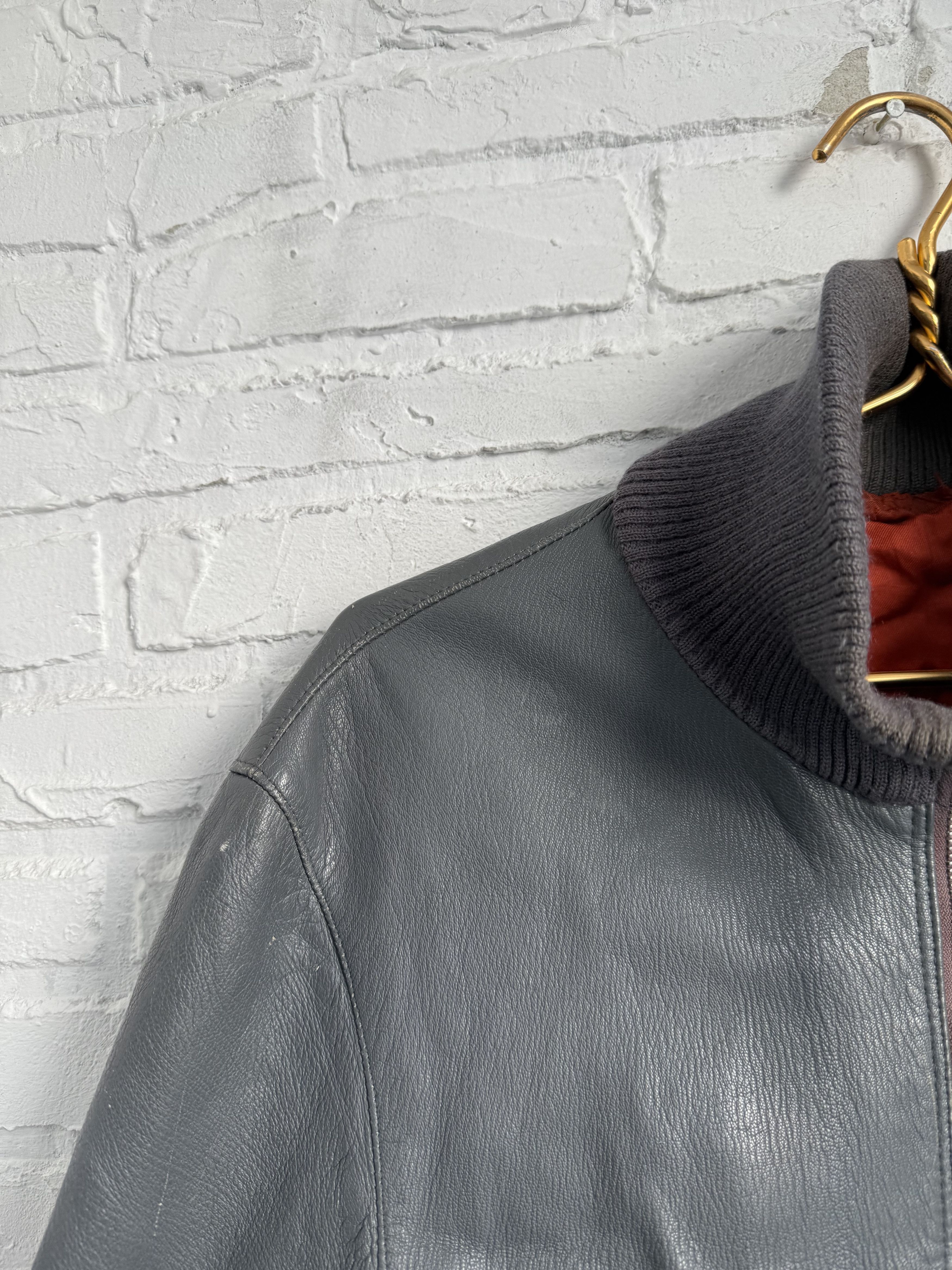 Vintage Vintage 1960s West Germany Luftwaffe Leather Flight Jacket Size US L / EU 52-54 / 3 - 12 Thumbnail