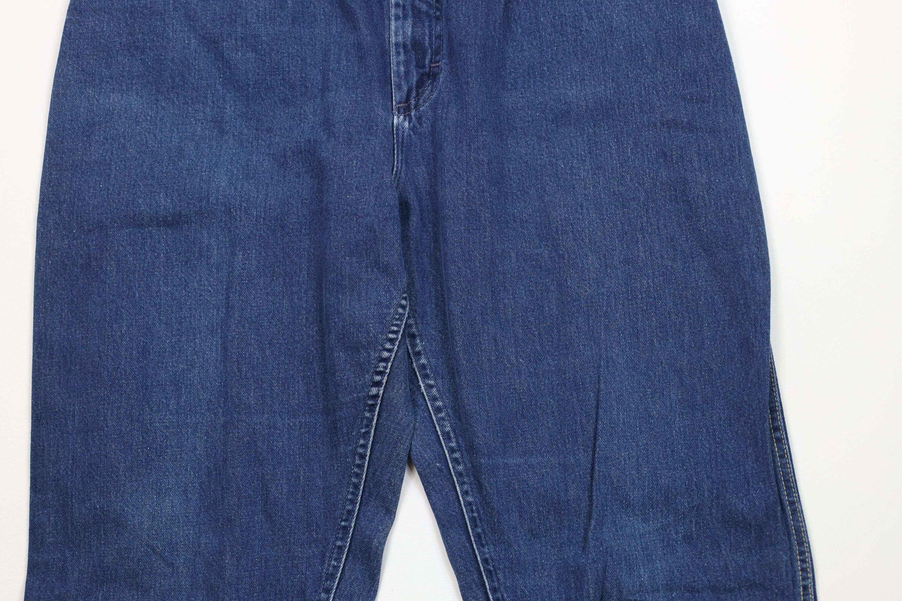 Lee Vintage 80s 90s Lee High Waisted Tapered Leg Jeans USA Blue Size 36" / US 14 / IT 50 - 3 Thumbnail