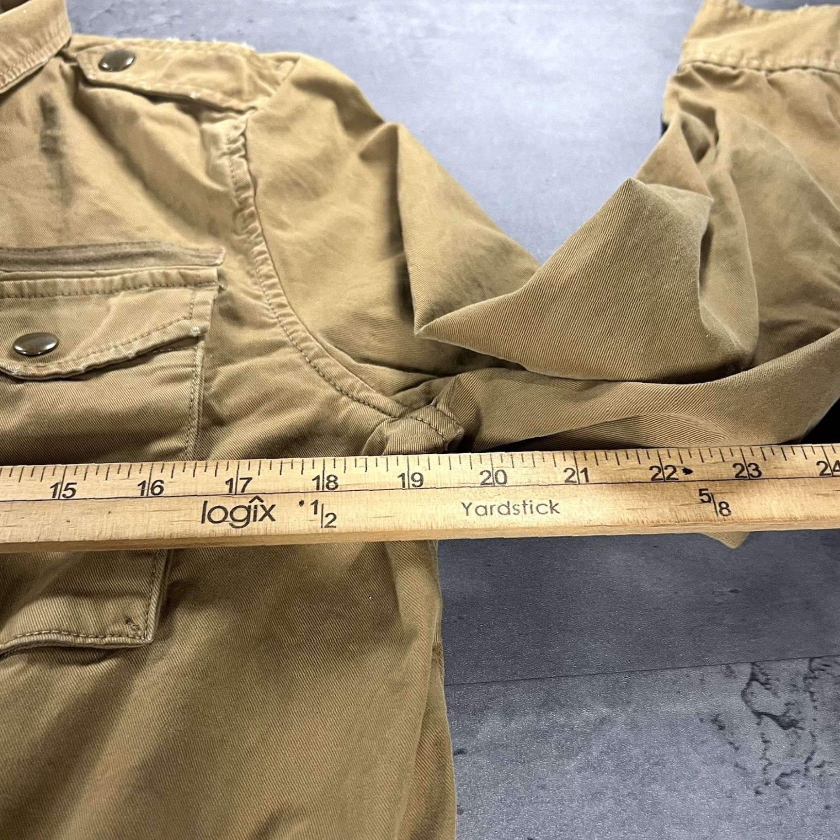 Gap GAP Chore Barn Jacket Women XS Tan Brown Military M65 Full Zip Snap Size XS / US 0-2 / IT 36-38 - 6 Thumbnail