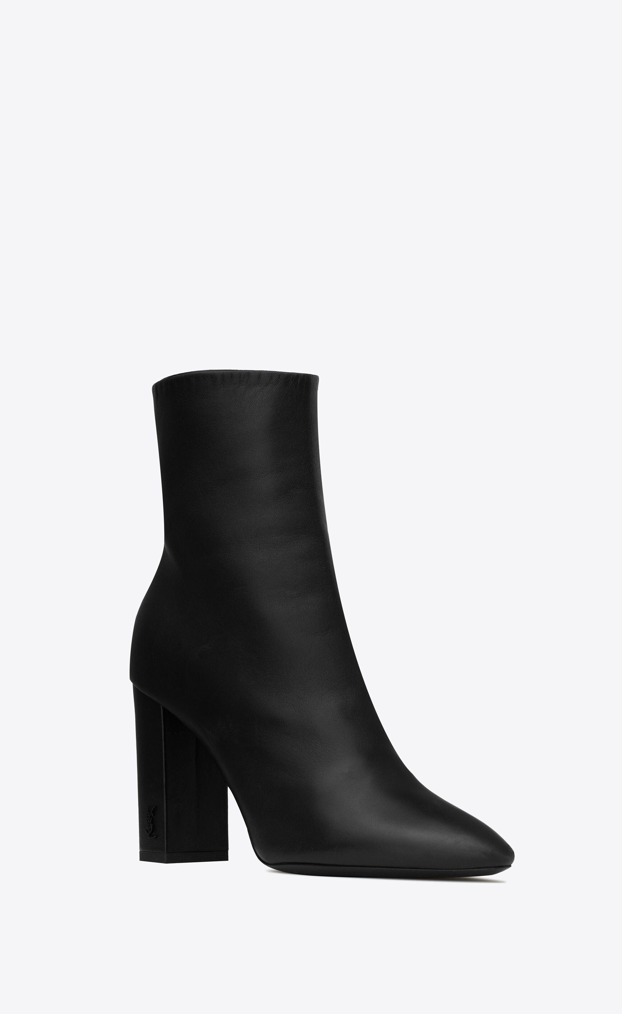 Saint Laurent Paris oc11z1125 Lou Ankle Boots in Leather in Black Size US 6.5 / IT 36.5 - 4 Thumbnail
