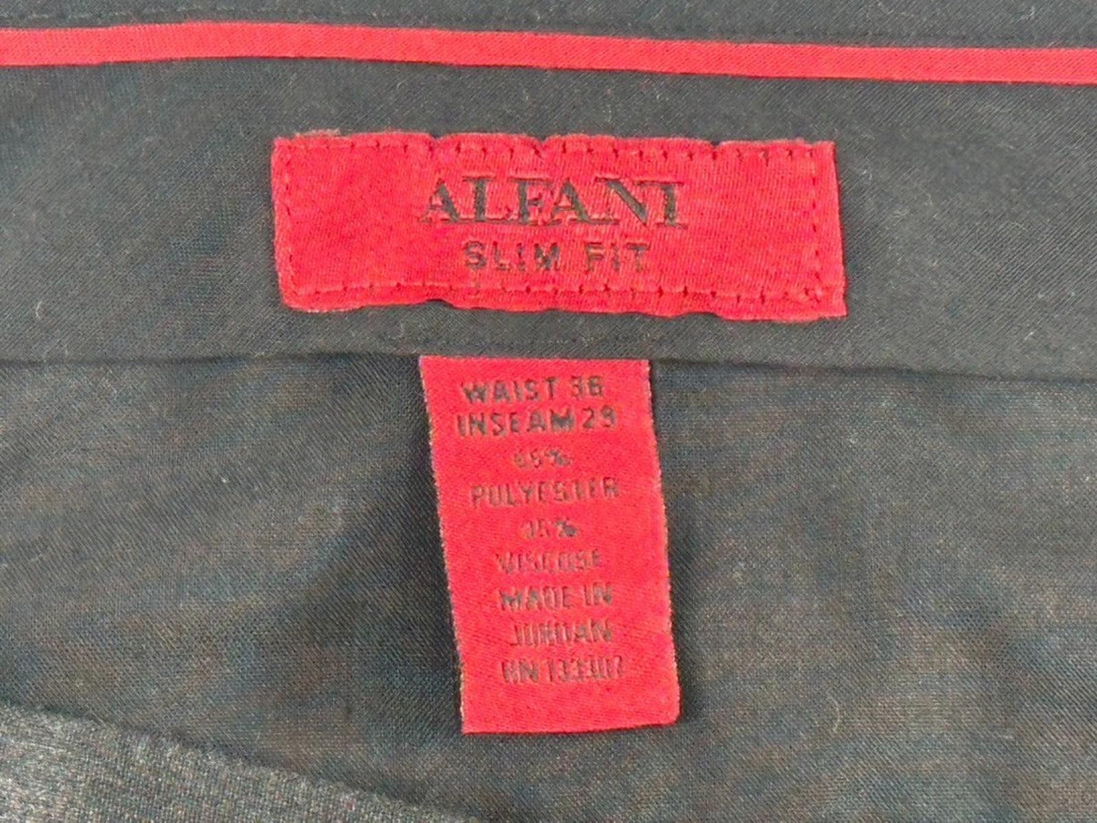 Alfani Alfani Men's 36/29 Black Slim Fit Dress Pants Size US 36 / EU 52 - 6 Thumbnail
