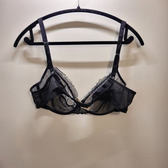 Other Maison Lejaby 05033 Leyssi Black White Floral Lace Bra - 38c Size ONE SIZE - 3 Thumbnail