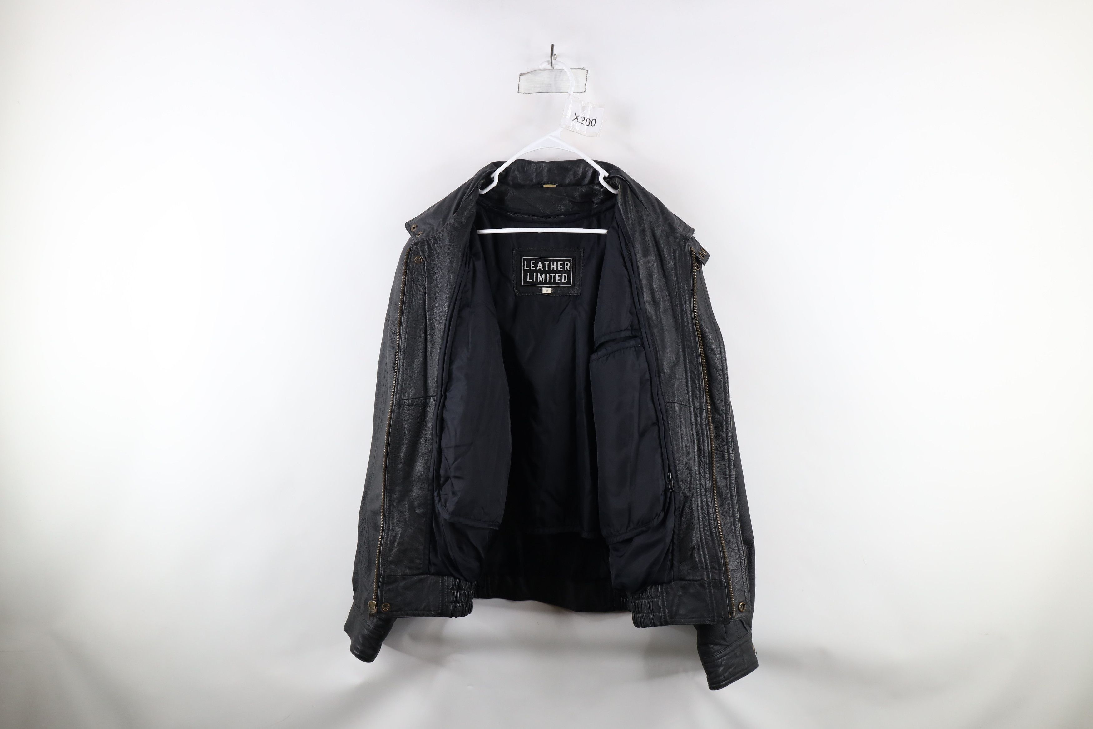 Vintage Vintage 90s Streetwear Leather Flight Bomber Jacket Black Size US M / EU 48-50 / 2 - 11 Thumbnail