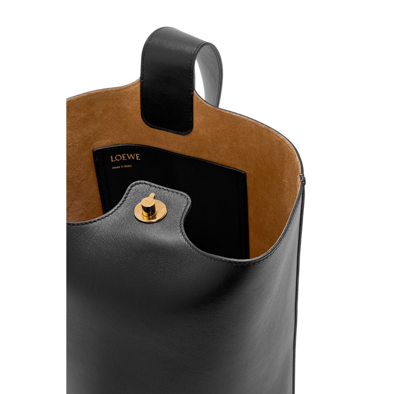 Loewe LOEWE Pebble Medium $2990 Black Smooth Leather Bucket Bag Ne Size ONE SIZE - 4 Thumbnail