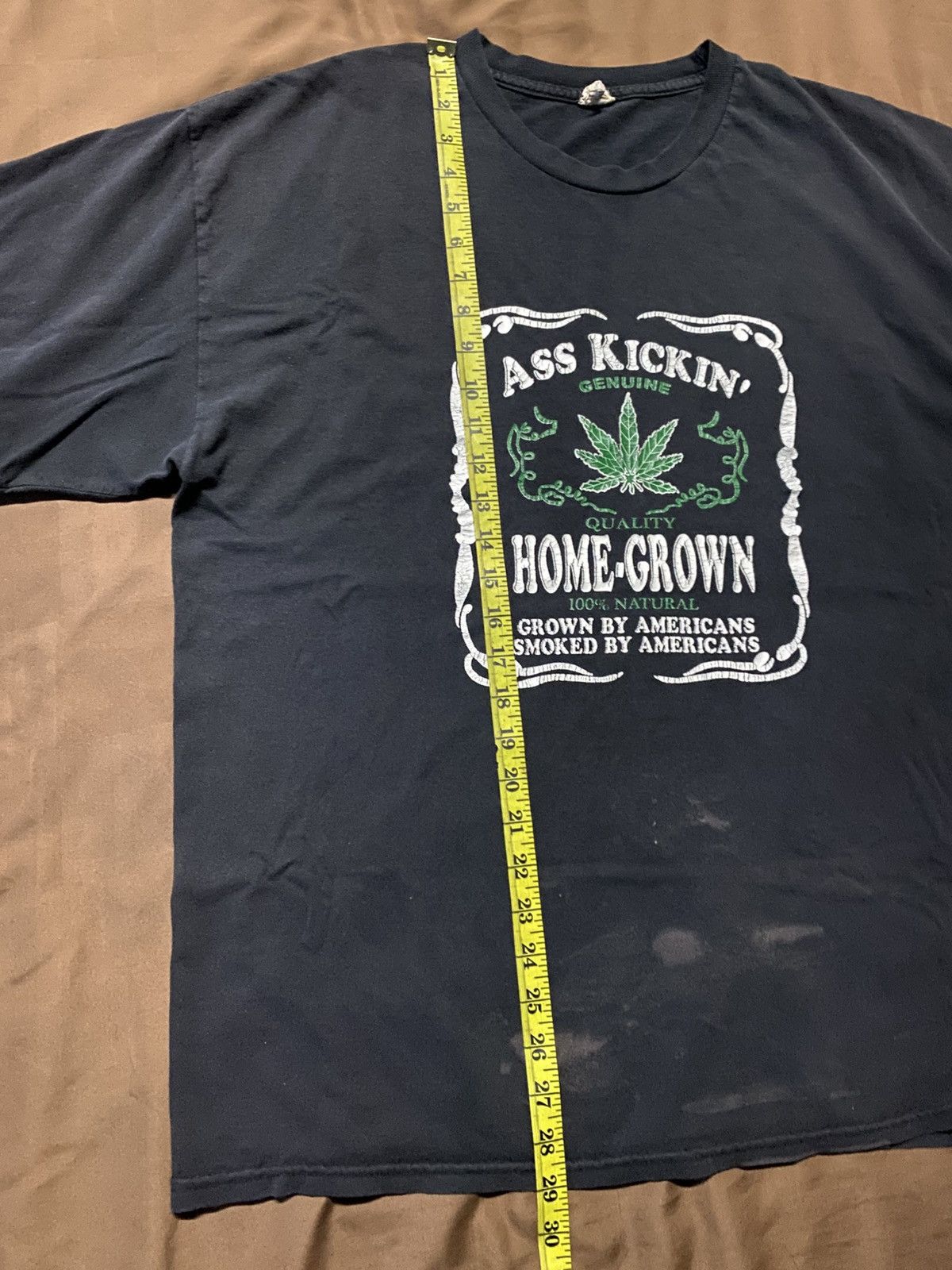 Vintage Vintage Ass Kickin Home Grown Marijuana Tee Size US XL / EU 56 / 4 - 7 Thumbnail