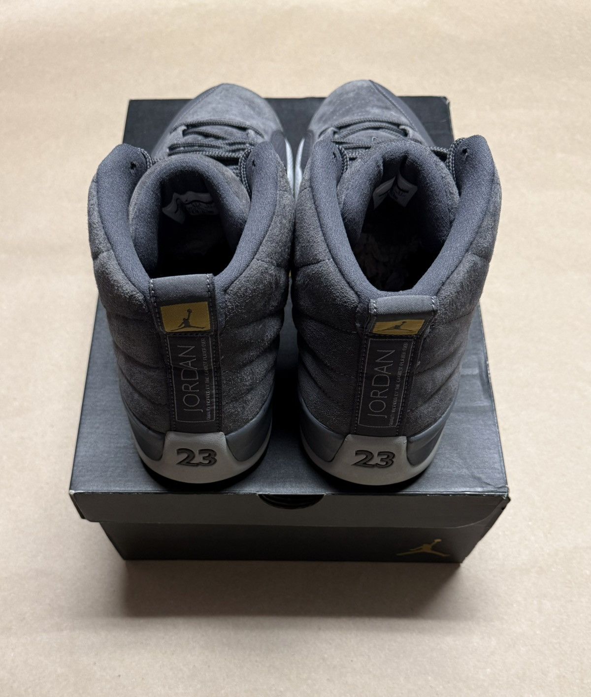 Jordan Brand Nike Air Jordan XII 12 Retro Dark Grey men’s 13 Basketball Size US 13 / EU 46 - 4 Thumbnail