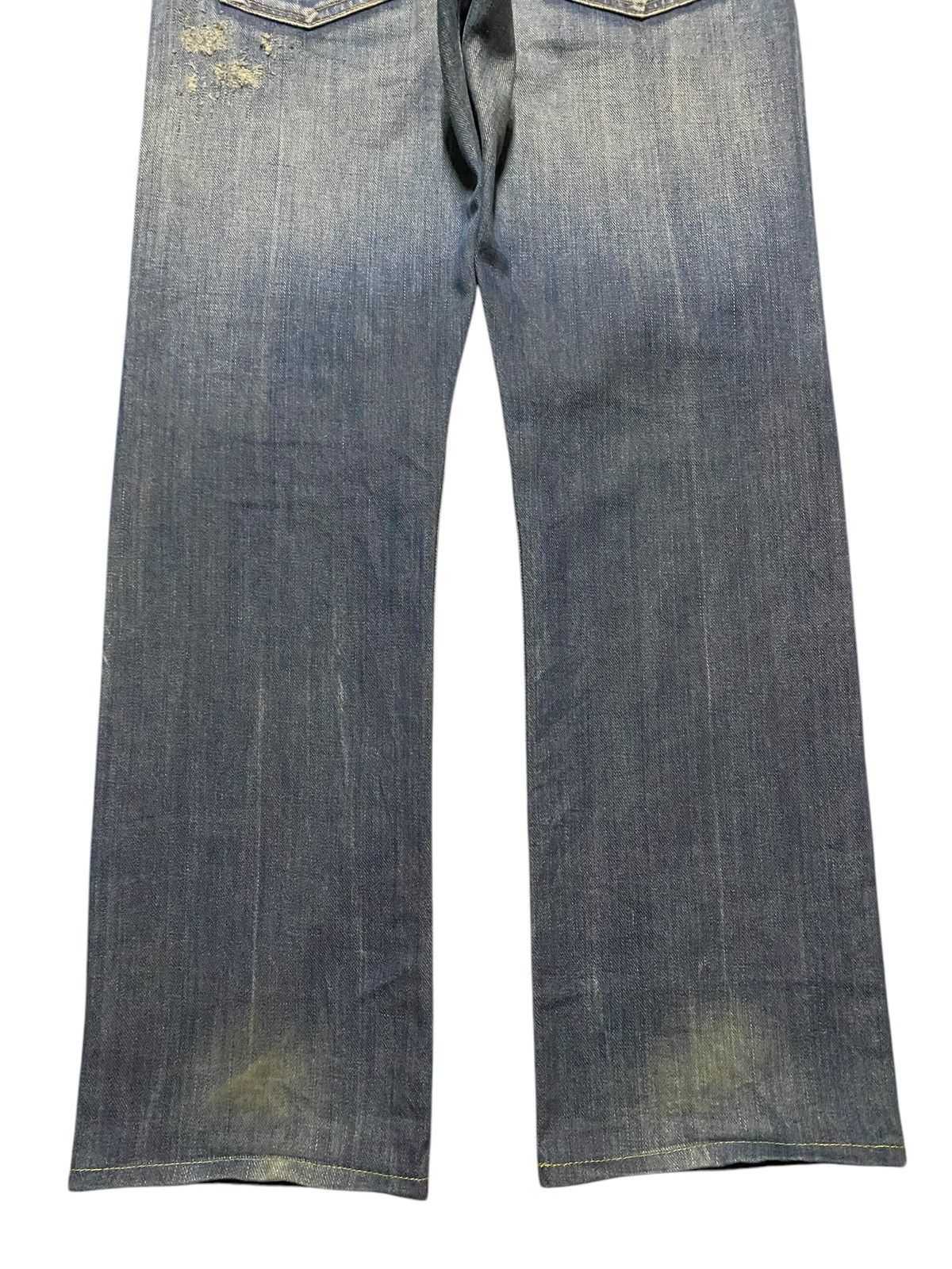 Edwin Vintage Edwin 503R Blue Trip Grunge Distressed Loose Jeans Size US 33 - 6 Thumbnail