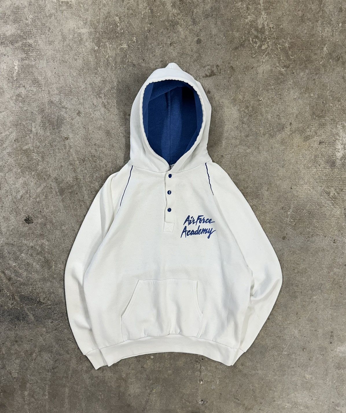 Vintage Vintage 90s Air Force Academy Military Army Hoodie Size US S / EU 44-46 / 1 - 1 Thumbnail