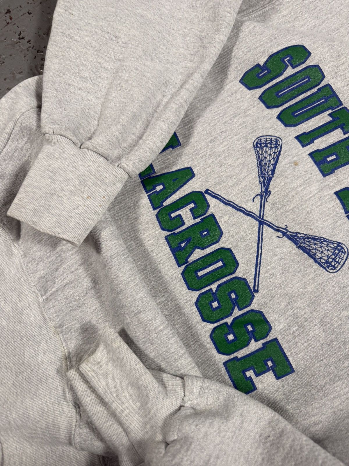 Other Vintage South Lake Lacrosse Faded Crewneck Sweater Size US L / EU 52-54 / 3 - 8 Thumbnail