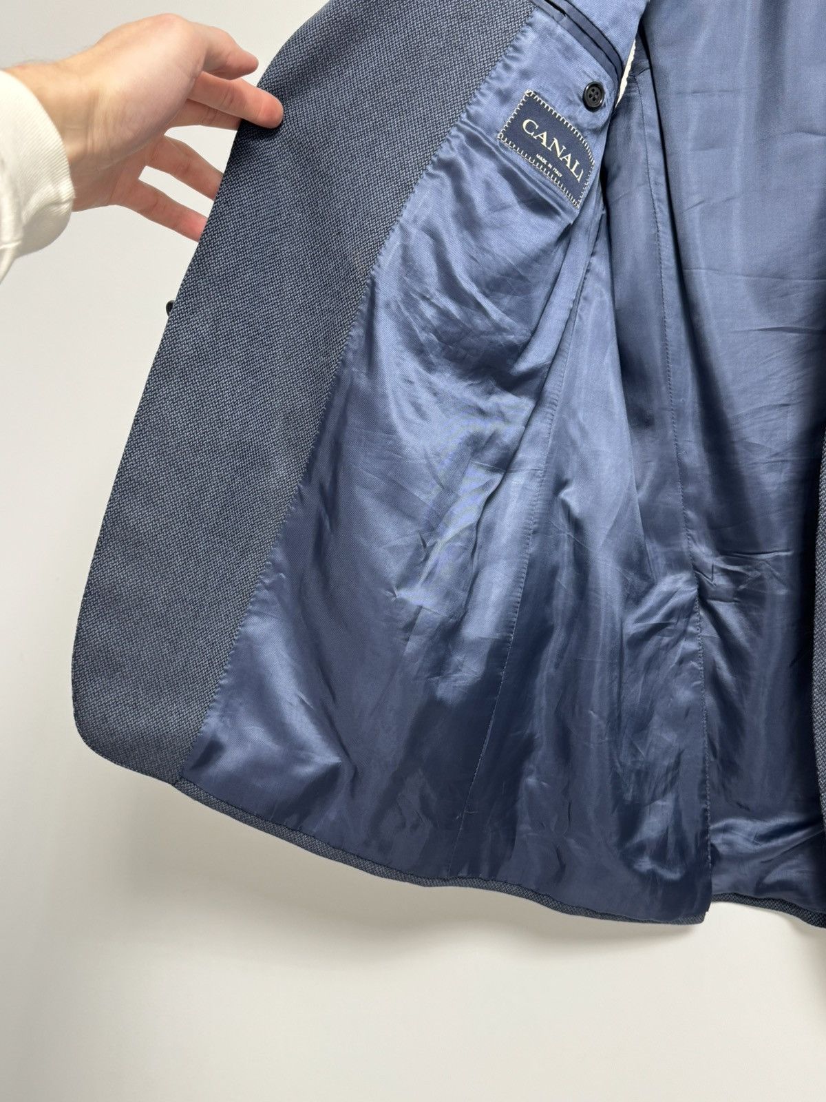 Canali Canali Blazer Men’s Blue Luxury Lana 58-R Size Size 54L - 11 Thumbnail