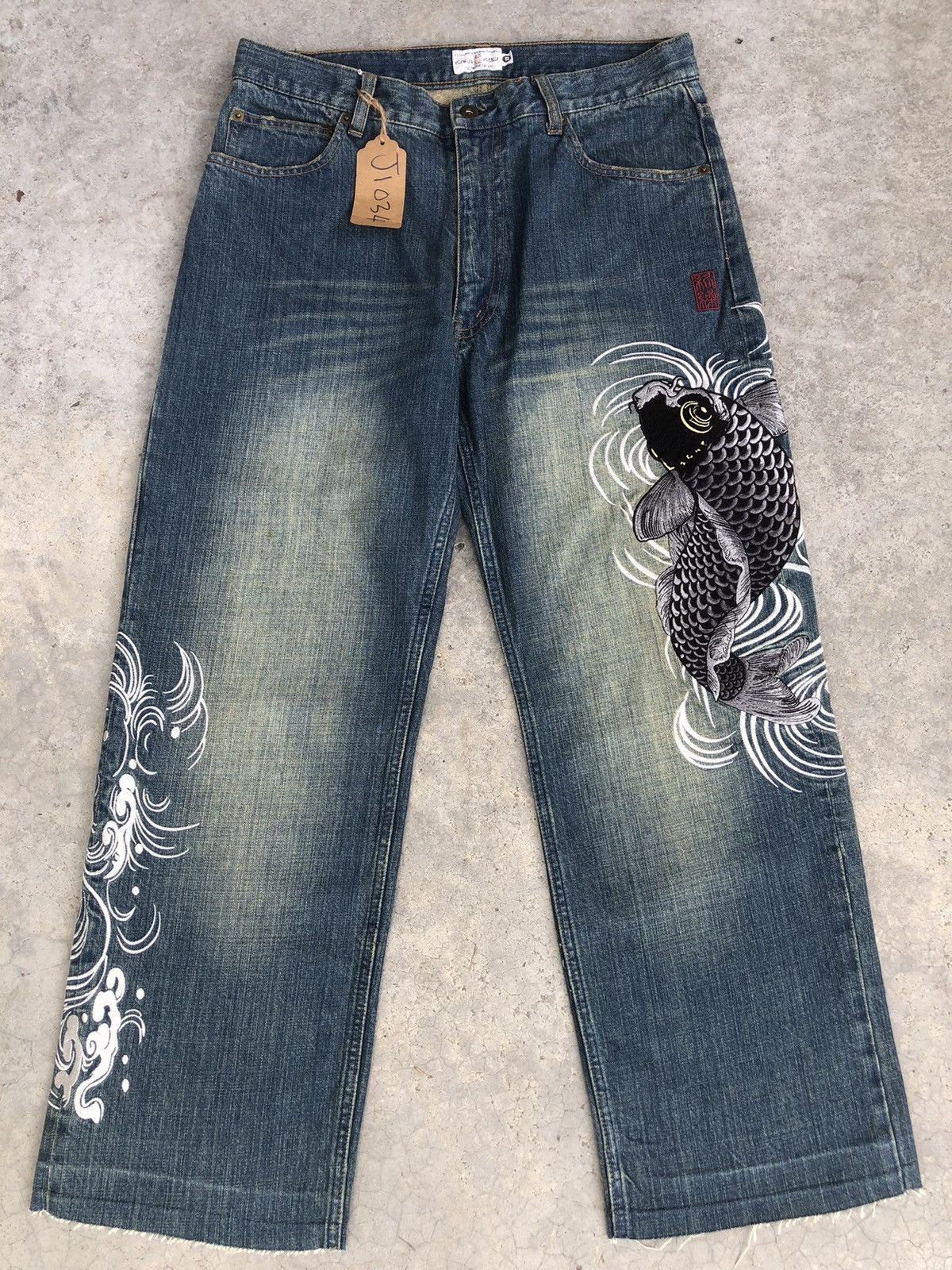Karakuri Tamashii Karakuri Tamashii Embroidered Jeans Distressed Size US 32 / EU 48 - 1 Thumbnail