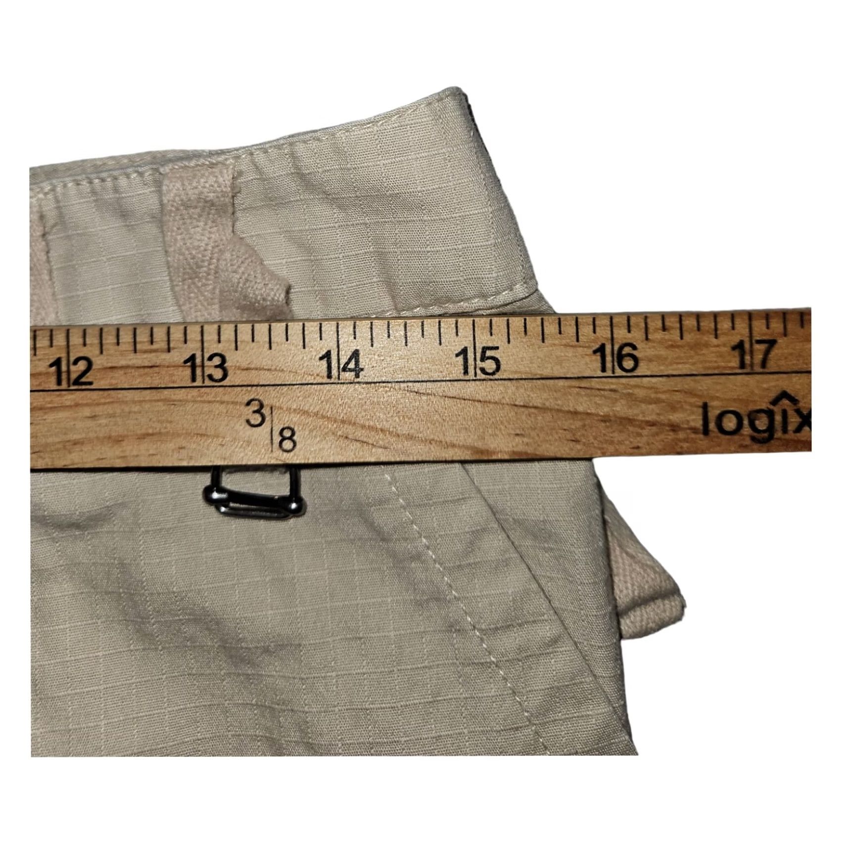 CO Co Cargo Pants Women's 6 Ivory Rip Stop Roll Tab Casual 90s City Hipster Preppy Pockets Straight 30 in Inseam Womens Size 28" / US 6 / IT 42 - 3 Thumbnail
