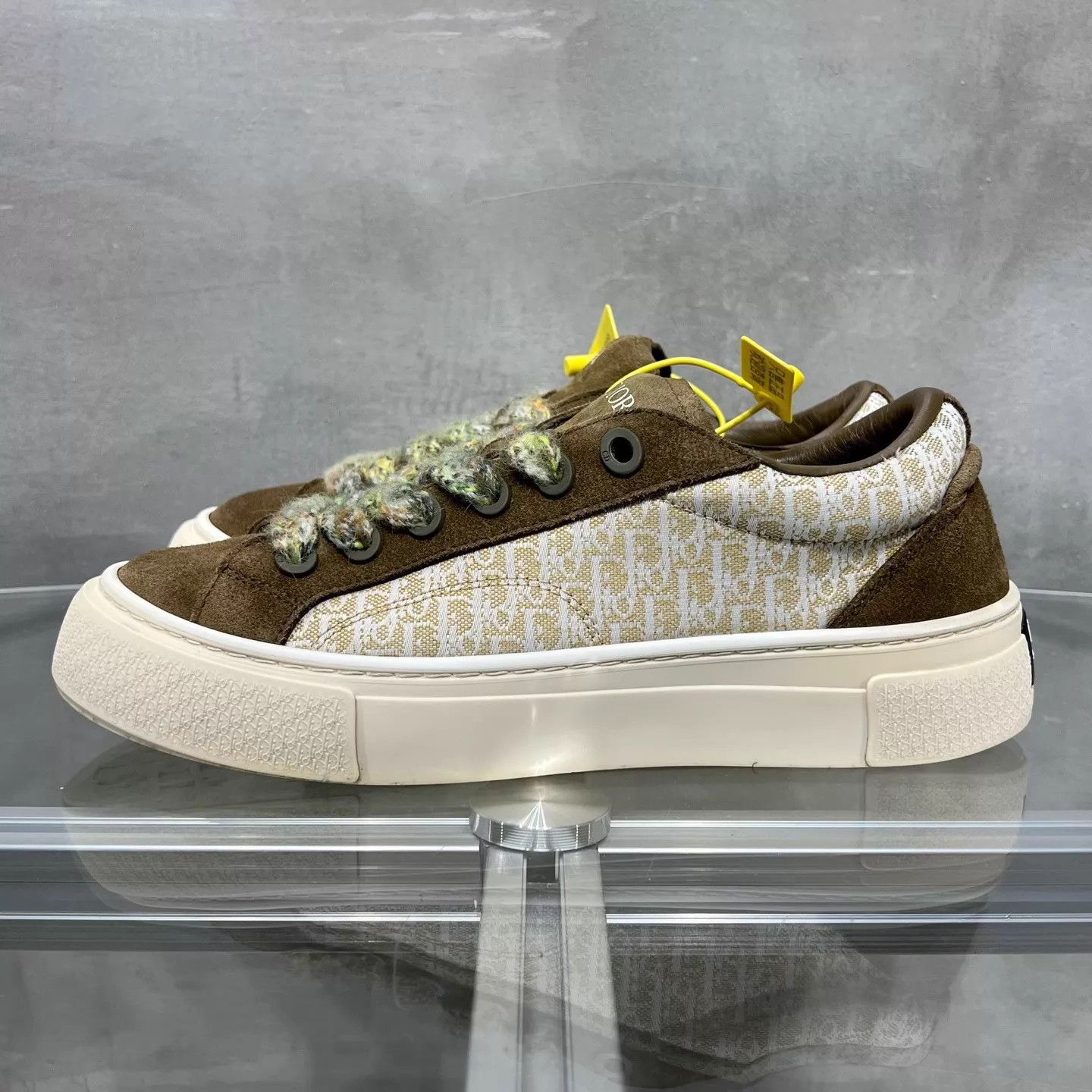 Dior Dior B33 Green Brown Suede Sneaker 41 Size US 8 / EU 41 - 3 Thumbnail