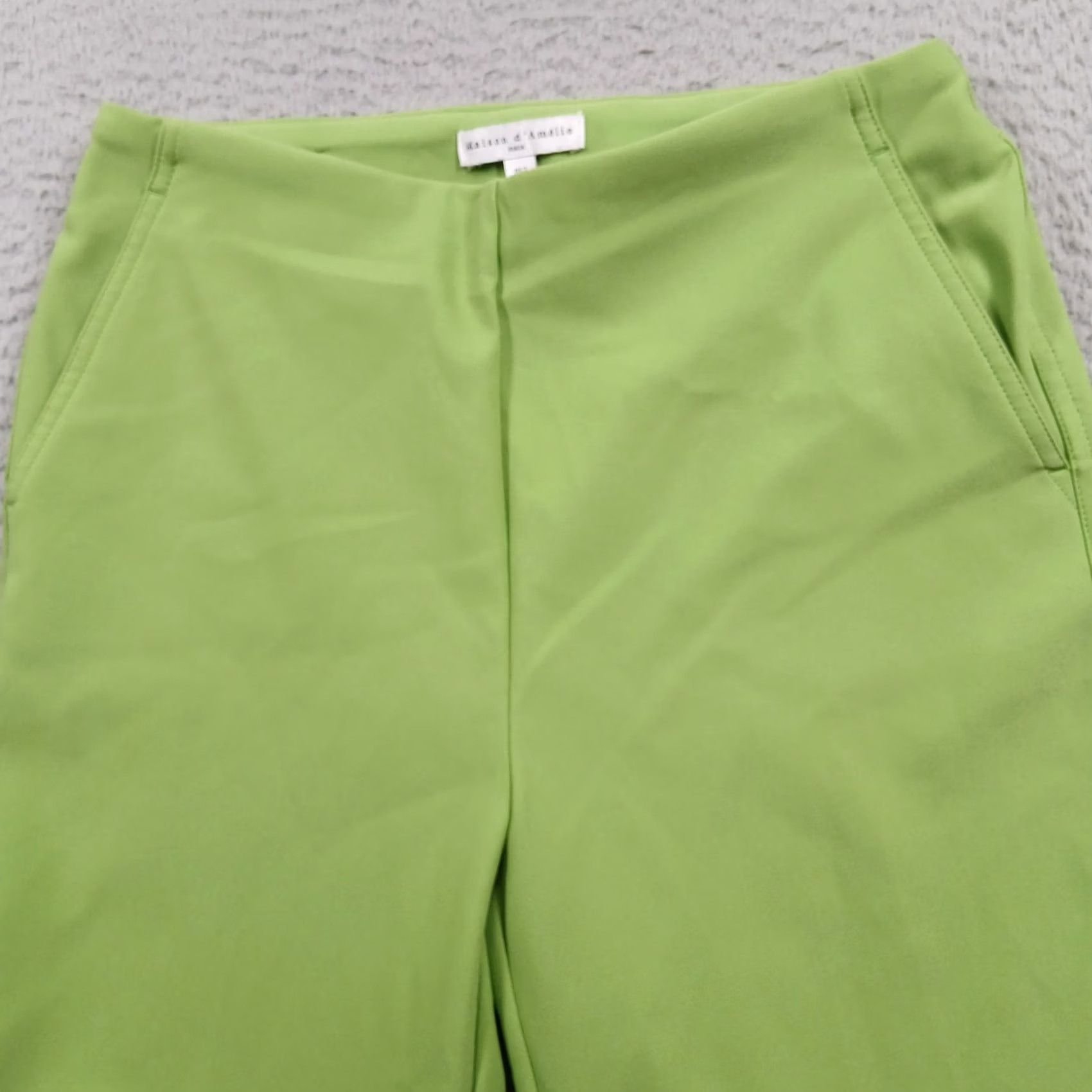 Vintage Maison d'Amélie Paris Women's Ankle Trousers Size 2 Lime Green Chartreuse EUC Size 26" / US 2 / IT 38 - 5 Thumbnail