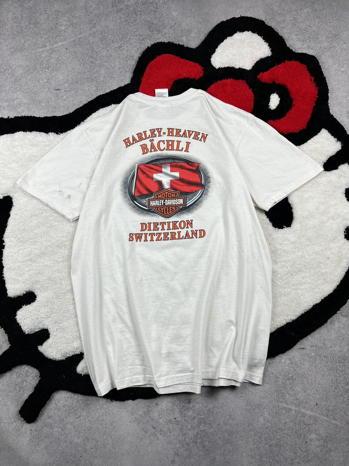 Harley Davidson Harley Davidson 100 Years Trashed Motorcycle Y2K Tee Size US L / EU 52-54 / 3 - 7 Thumbnail